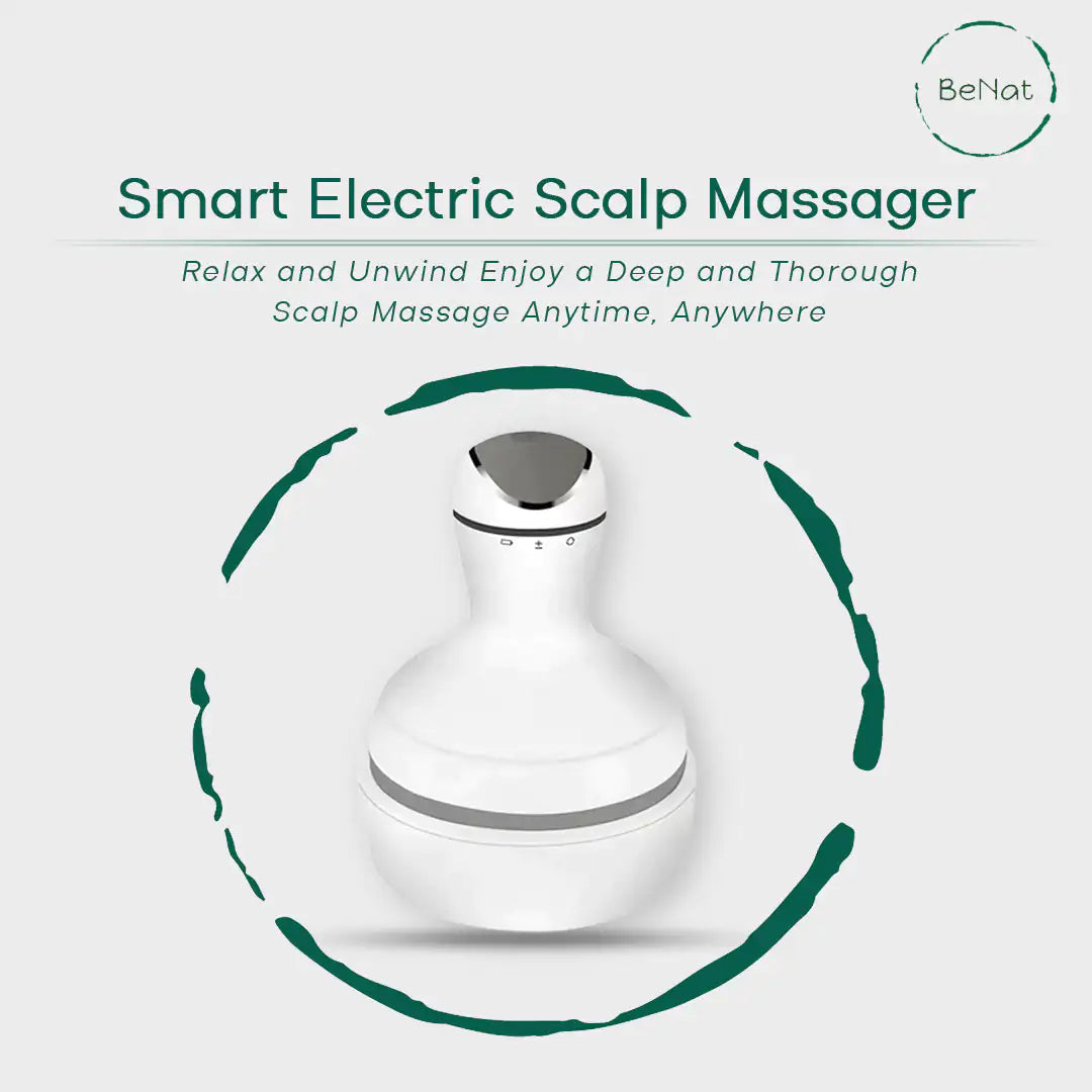 Smart Scalp Massager for Hair Growth & Relaxation - Portable, Rechargeable, Waterproof Head Massager for Stress Relief & Improved Circulation - Perfect for Home, Office & Travel Use