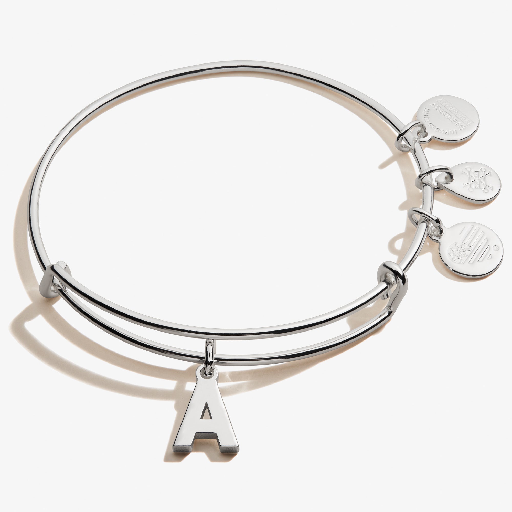 Initial A Charm Bangle - Personalized Alphabet Letter Bracelet for Women & Girls - Perfect for Gifts, Birthdays, and Everyday Wear