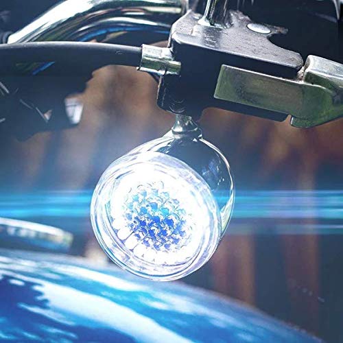Eagle Lights 8748TS-EE 2 Inch Front LED Turn Signals with White Running Lights & Load Equalizer for Harley Davidson Street Glide FLHX (2006-2009) - Motorcycle Safety Lighting for Night Riding & Enhanced Visibility