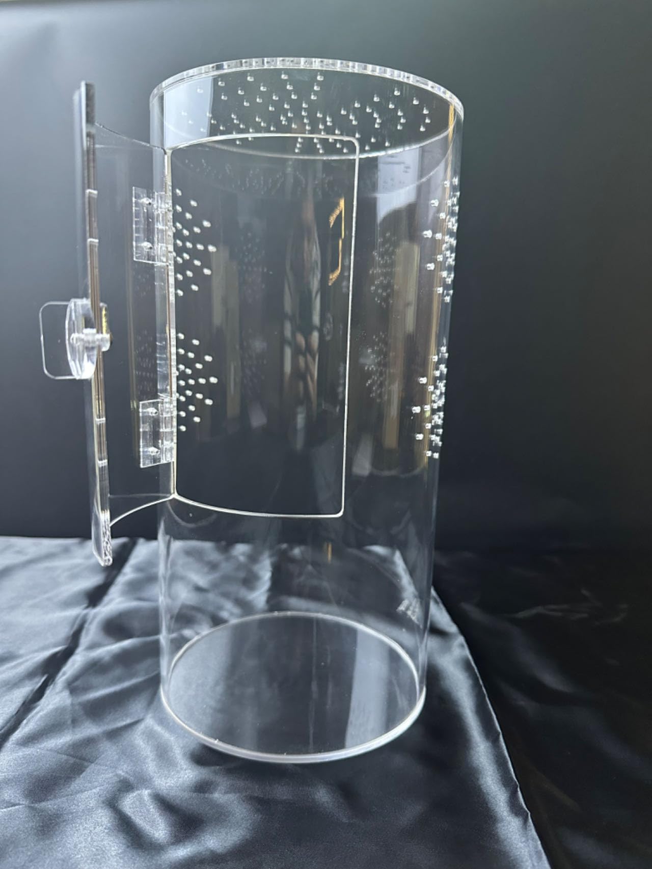 Front Opening Terrarium for Jumping Spiders & Arboreal Tarantulas - 12x6x6 Inch Tall Acrylic Reptile Enclosure with Cross Ventilation & Waterproof Design - Perfect for Pet Spiders, Reptile Habitats & Classroom Science Projects
