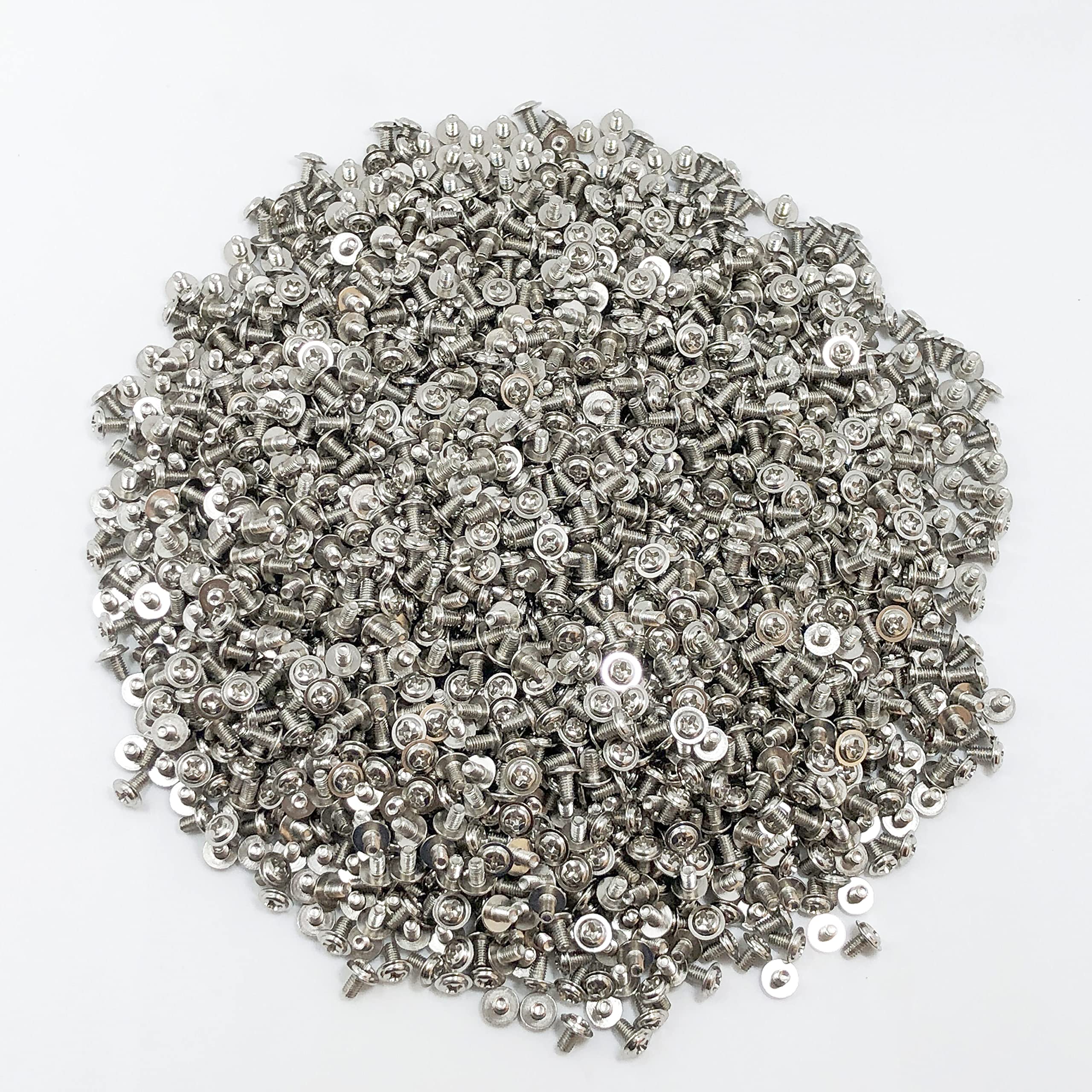 100 Pcs M3x5 Silver Round Head PC Mounting Screws - Computer Case & Motherboard Fixing Screws for PC Build, Repair, and DIY Electronics Projects