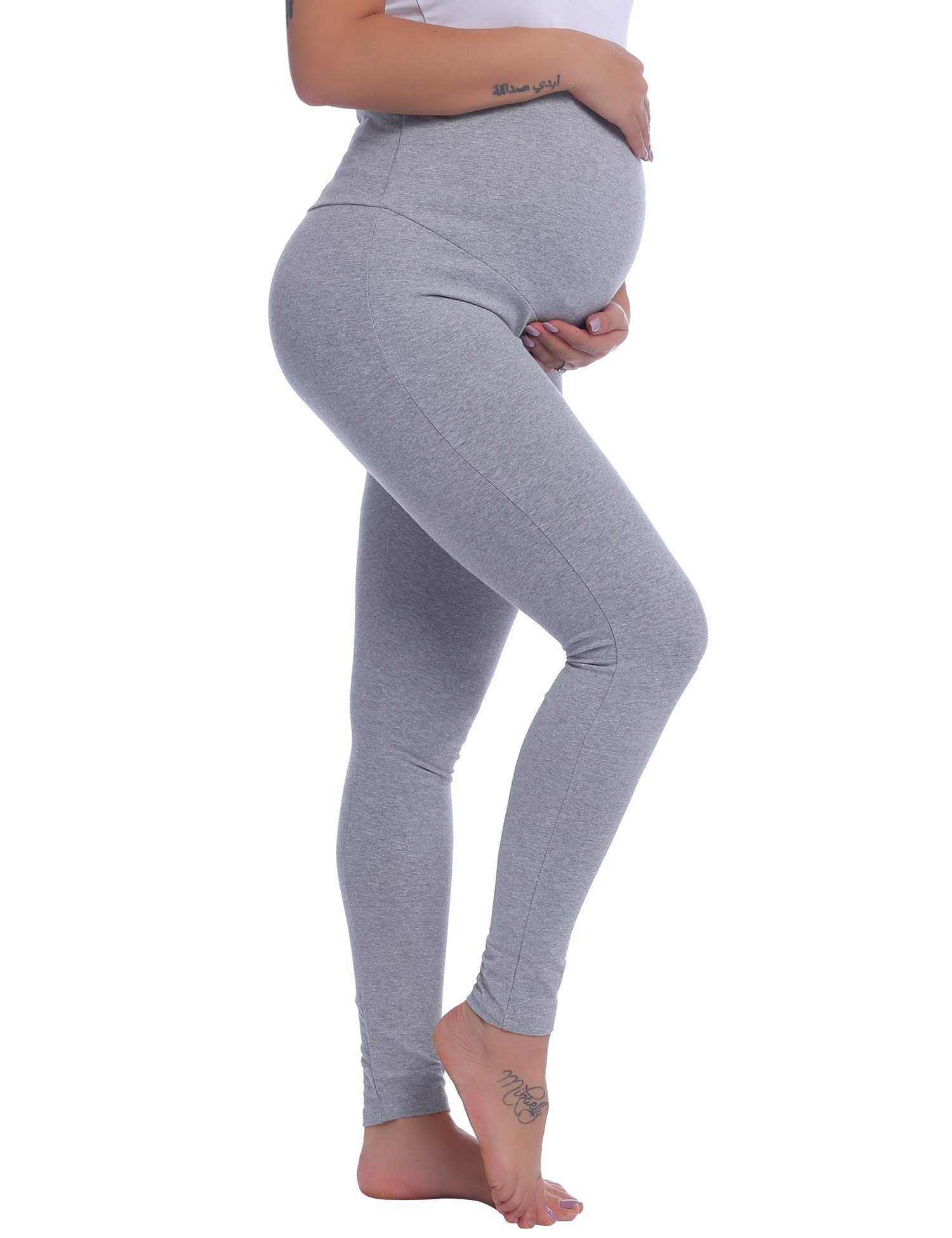 Joyaria Women's Cotton Maternity Leggings - Over The Belly Pregnancy Active Wear Pants for Yoga, Workout & Everyday Comfort (Sizes S-XXL) | Perfect for Prenatal Exercise, Lounging & Postpartum Recovery