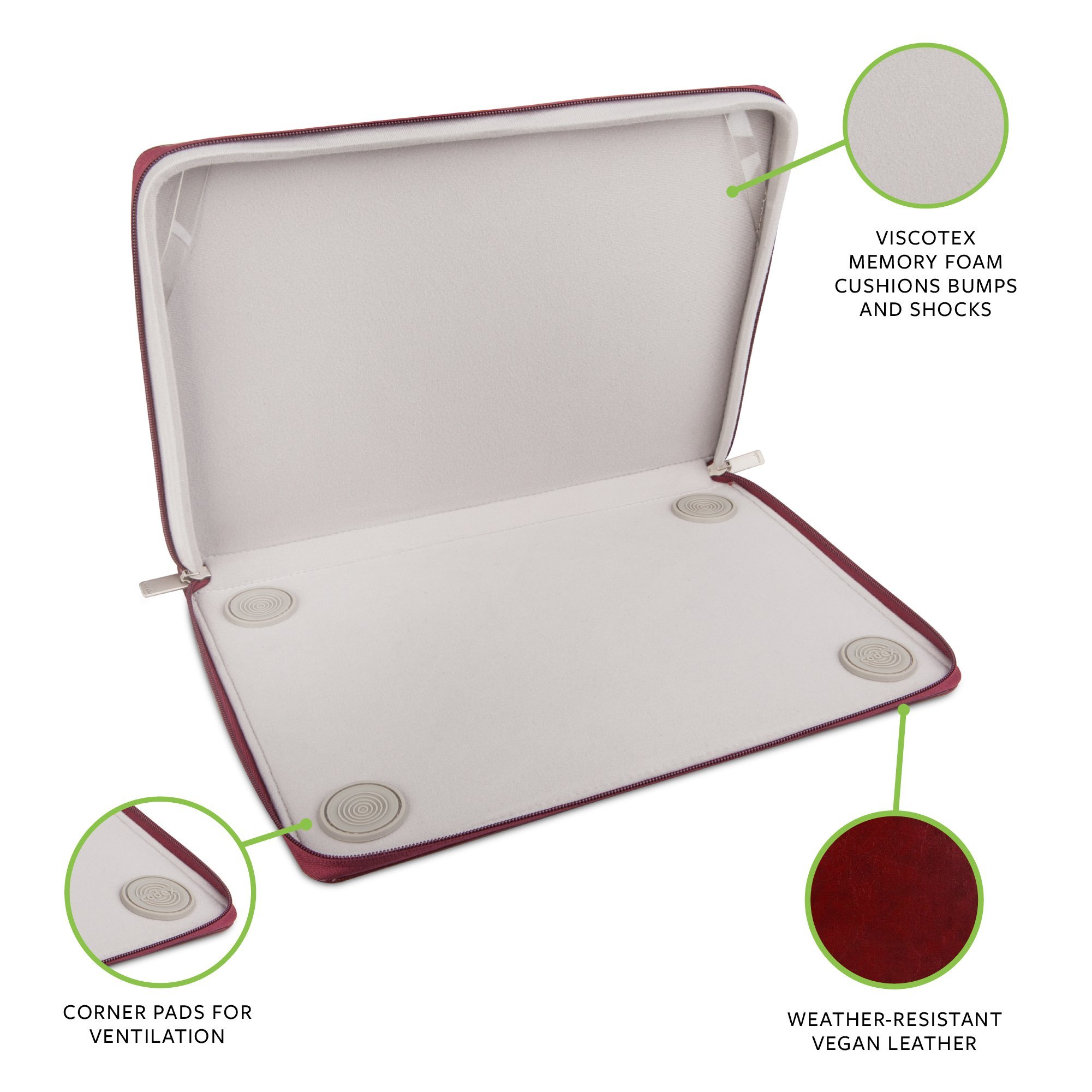 Premium Moshi Codex Vegan Leather Laptop Sleeve for MacBook 12