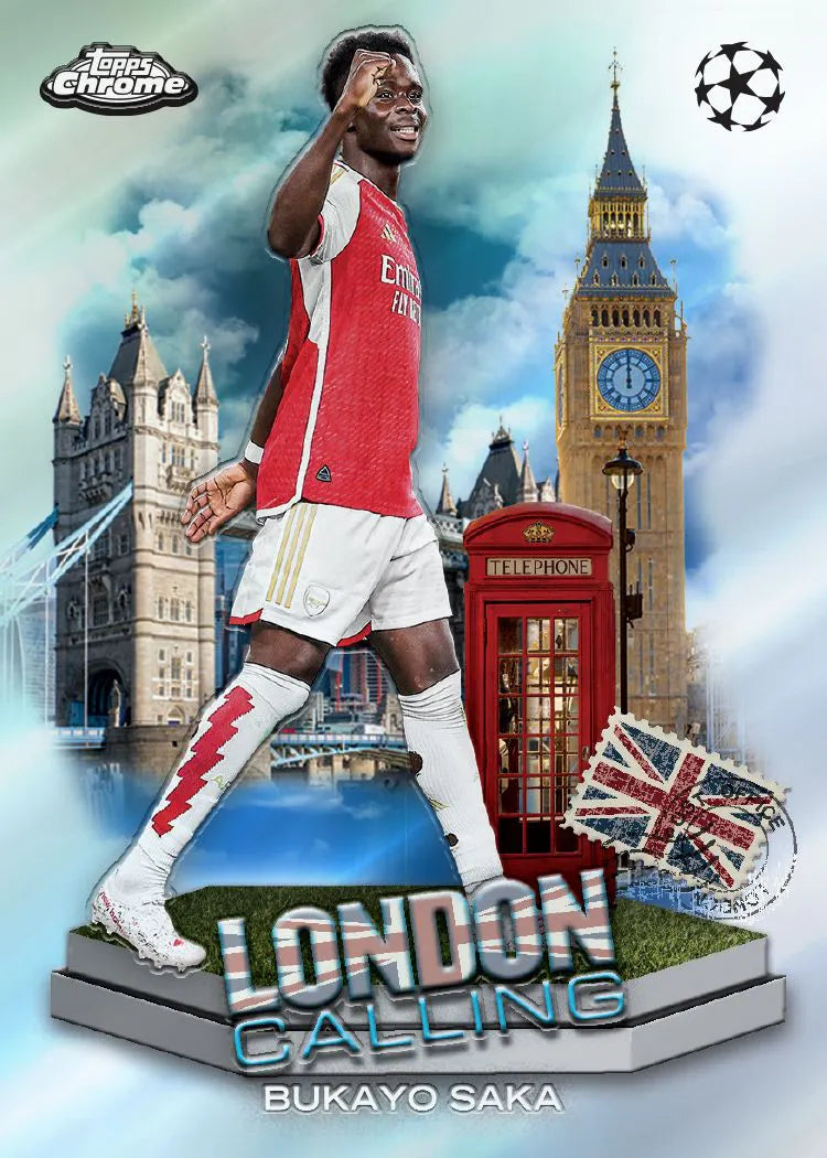 2023-24 Topps Chrome UEFA Club Competitions Hobby Pack - Premium Soccer Trading Cards for Collectors & Fans - Perfect for Sports Memorabilia Collections & Fantasy League Enthusiasts