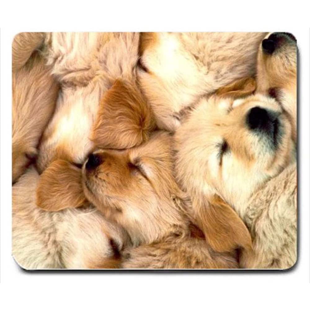 Golden Retriever Puppy Mouse Pad - Non-Slip Rubber Base Gaming Mousepad with Cute Dog Design - Perfect for Office, Home & Gaming Setup