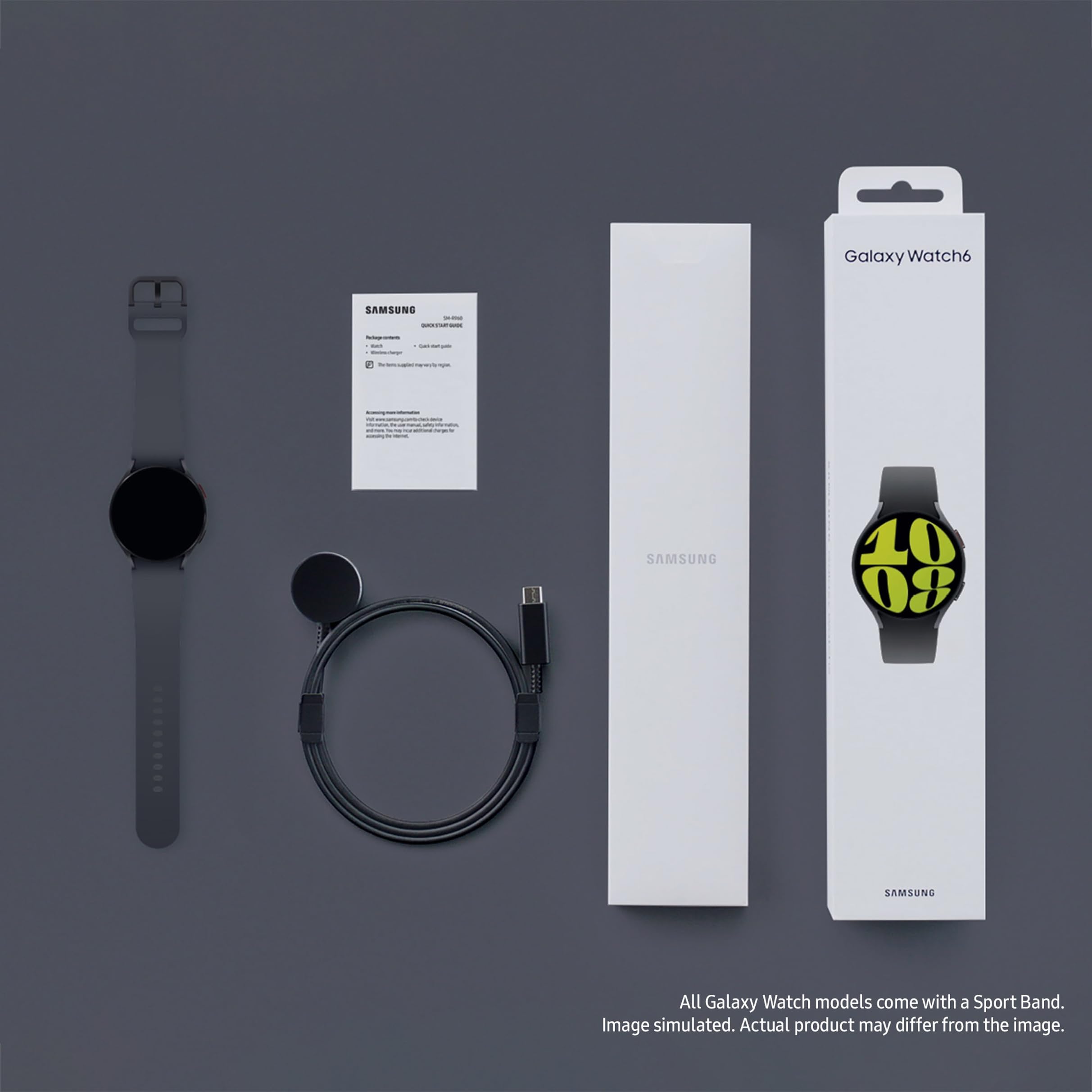 Samsung Galaxy Watch6 44mm Smartwatch - Fitness Tracker, Bluetooth, Graphite (UK) for Workouts & Daily Use