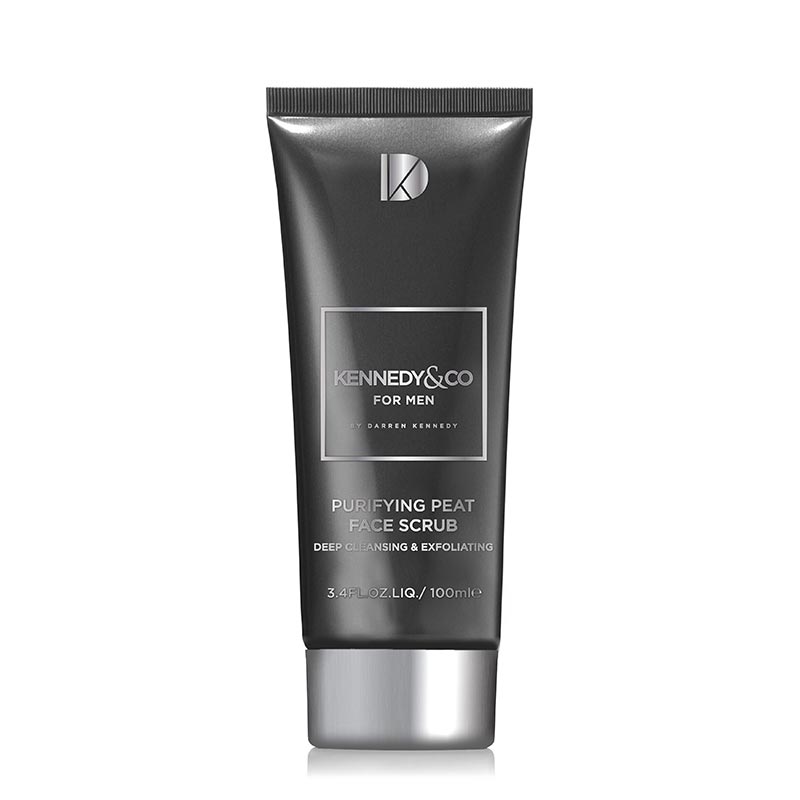 Kennedy & Co Purifying Peat Face Scrub - Deep Cleansing Exfoliator for Acne & Blackheads - Natural Skincare for Oily & Combination Skin - Perfect for Daily Facial Routine & Spa Night Self-Care