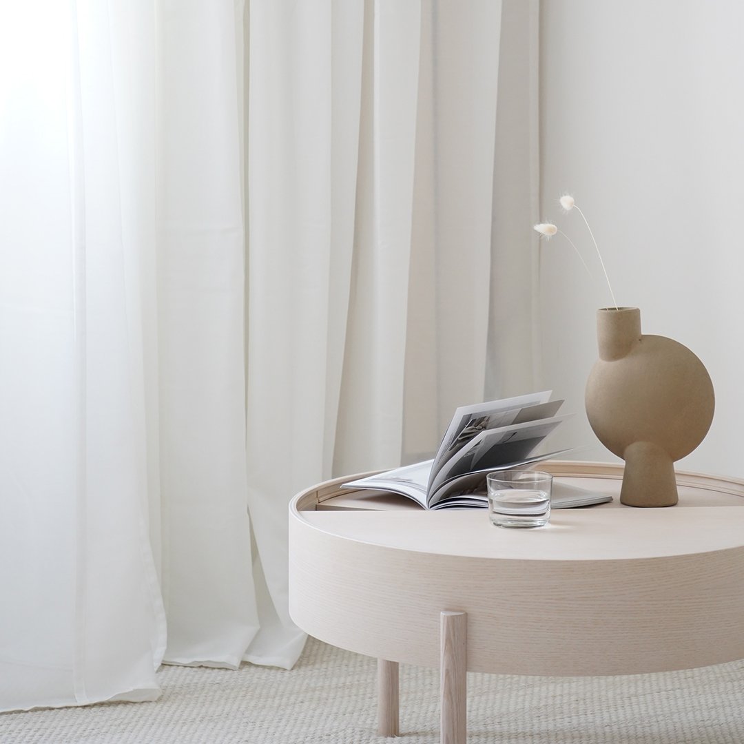 Modern Arc Coffee Table - Sleek Mid-Century Design for Living Room, Lounge & Office - Perfect for Home Decor & Small Spaces