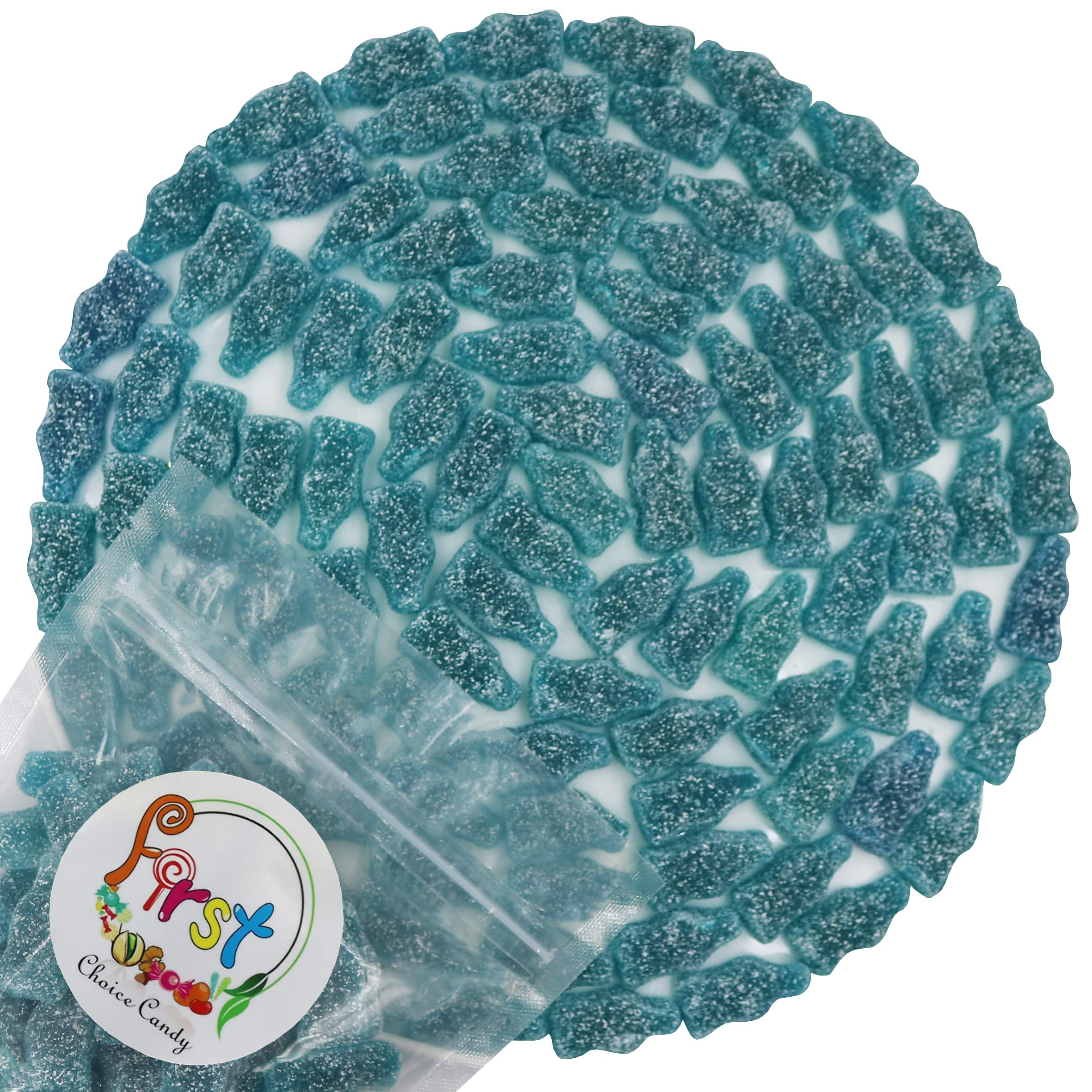 FirstChoiceCandy Sour Mini Gummy Soda Bottles - Blue Raspberry Flavor - 2 Pound Bulk Candy - Perfect for Birthday Parties, Halloween Treats & Movie Night Snacks