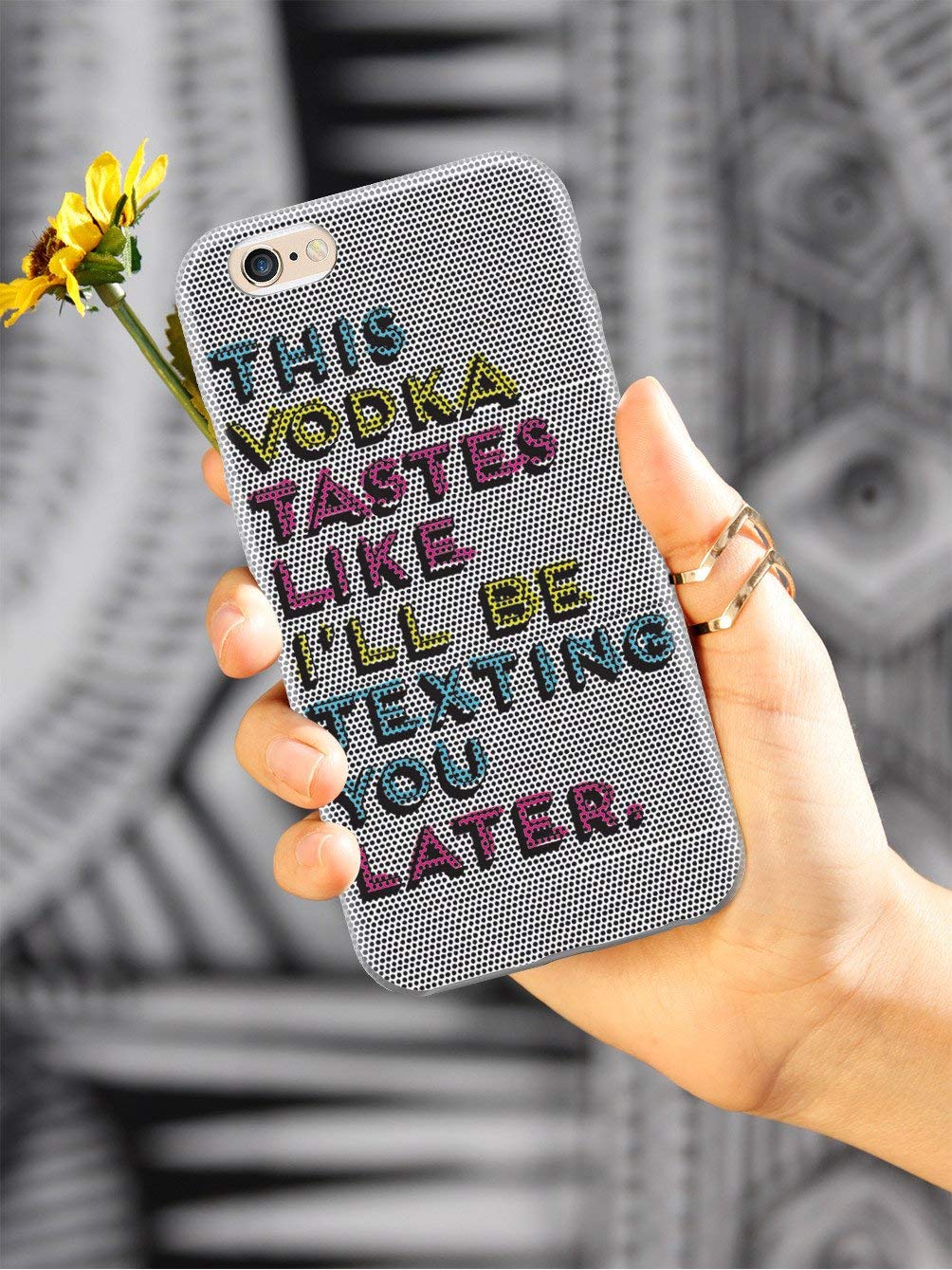 Premium 3D Textured Protective Phone Case for Apple iPhone 8 - Funny Vodka Drinker Design - Shockproof & Slim Fit - Perfect for Daily Use, Parties & Gifts