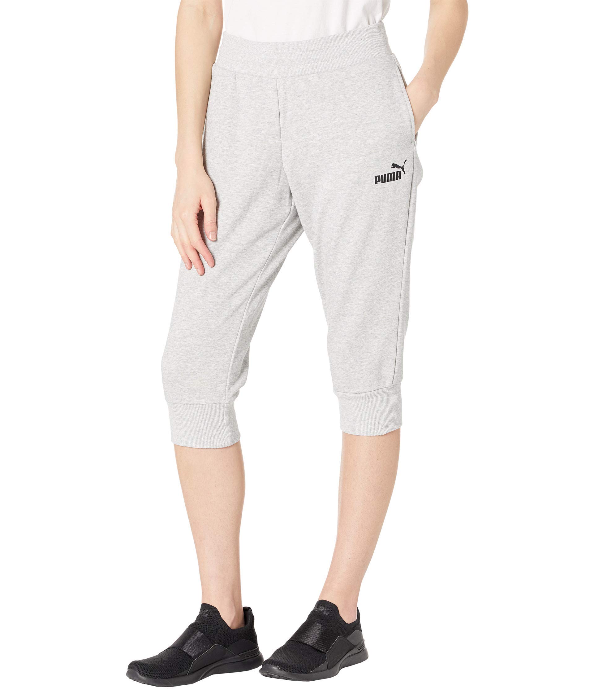 PUMA Women's Essentials Capri Sweatpants - Comfortable Athletic Pants for Yoga, Running & Lounge Wear - Black/White/Gray Options