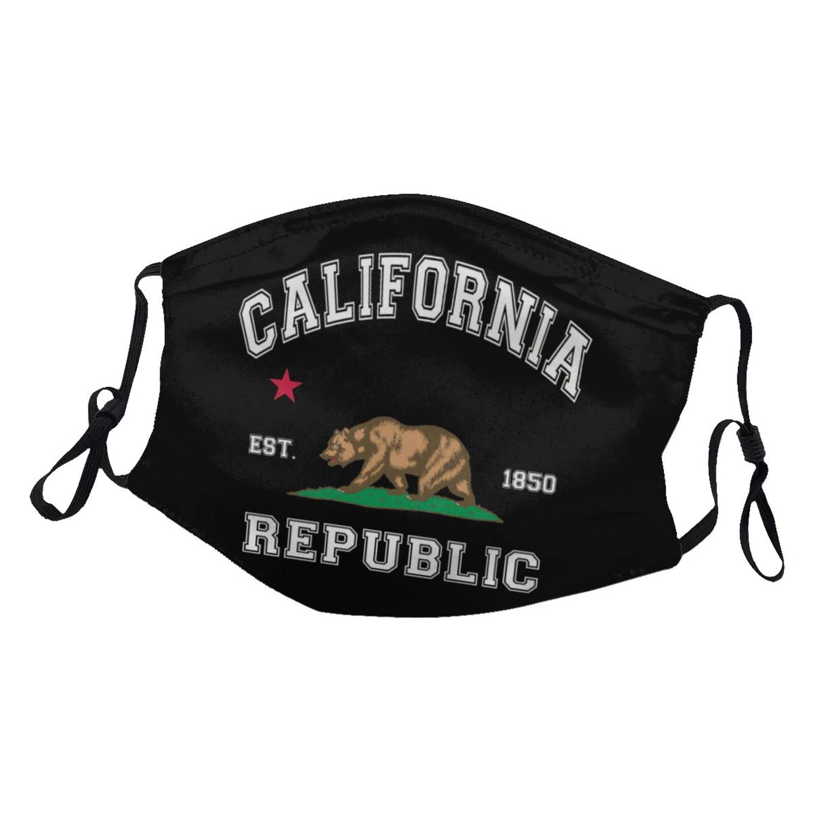 California State Flag Kids Face Masks - Reusable, Washable & Adjustable Earloops for School & Outdoor Activities - Cute Gift Idea for Children