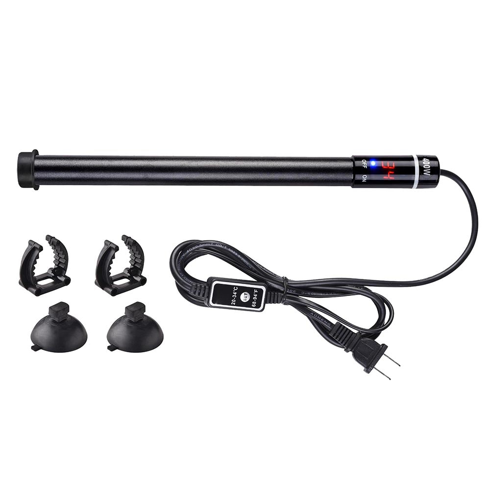 AquaBasik Titanium Aquarium Heater 400W - Submersible Fish Tank Heater for Saltwater & Freshwater Tanks | Perfect for Tropical Fish, Reef Tanks & Aquatic Pets