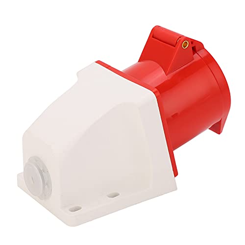 32A Industrial Plug Socket AC380V-415V, IP44 Waterproof Brass Connector for Agriculture, Airport & Heavy-Duty Equipment - Power Tools, Machinery & Outdoor Industrial Use