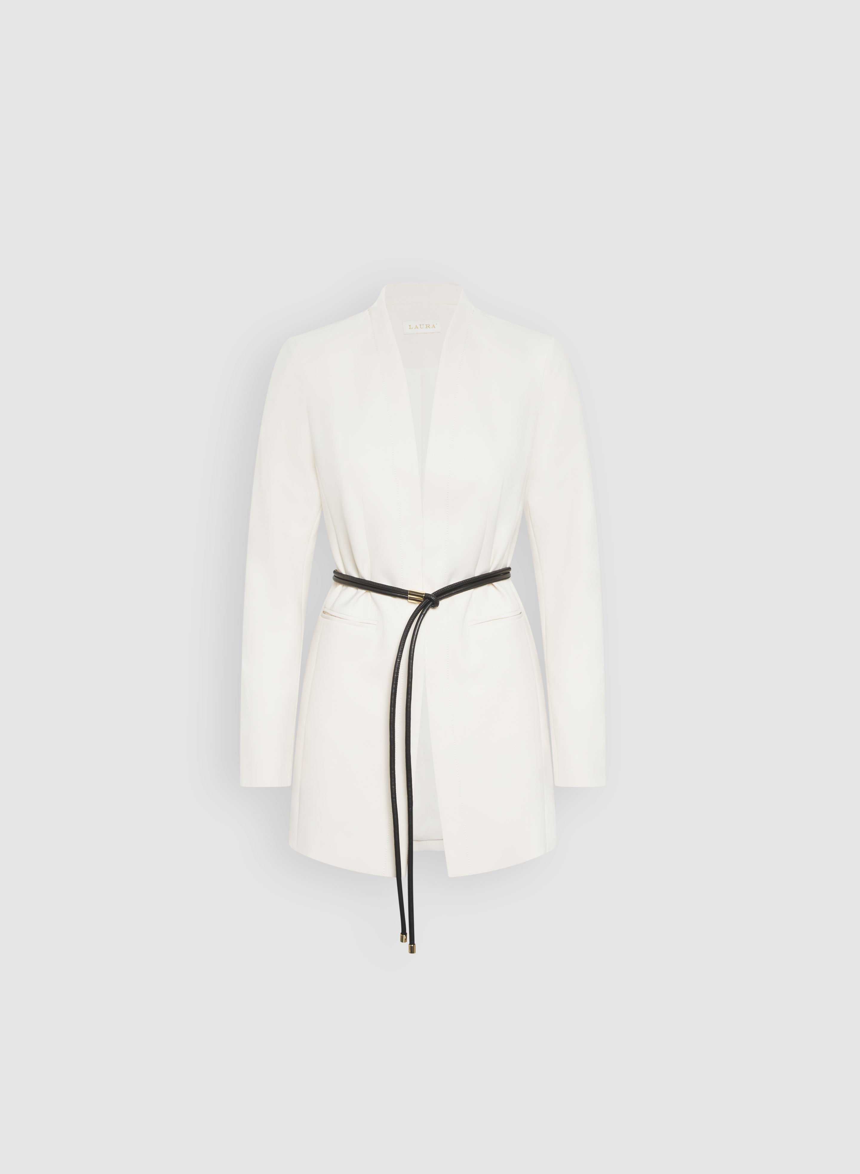 Stylish Belted Longline Blazer for Women - Slim Fit Office Blazer Jacket with Waist Tie - Perfect for Work, Business Meetings & Formal Events