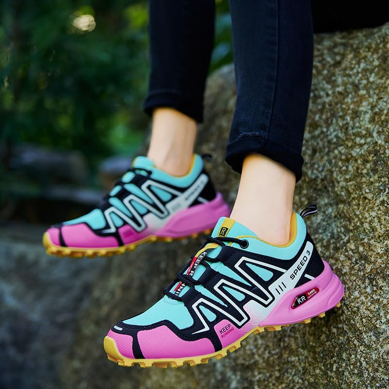 Breathable Women's Hiking Shoes - Waterproof Lightweight Non-Slip Walking Shoes for Outdoor Camping, Trekking & Tennis | Comfortable Casual Sport Sneakers for Women | Perfect for Trail Hikes, Travel & Daily Wear