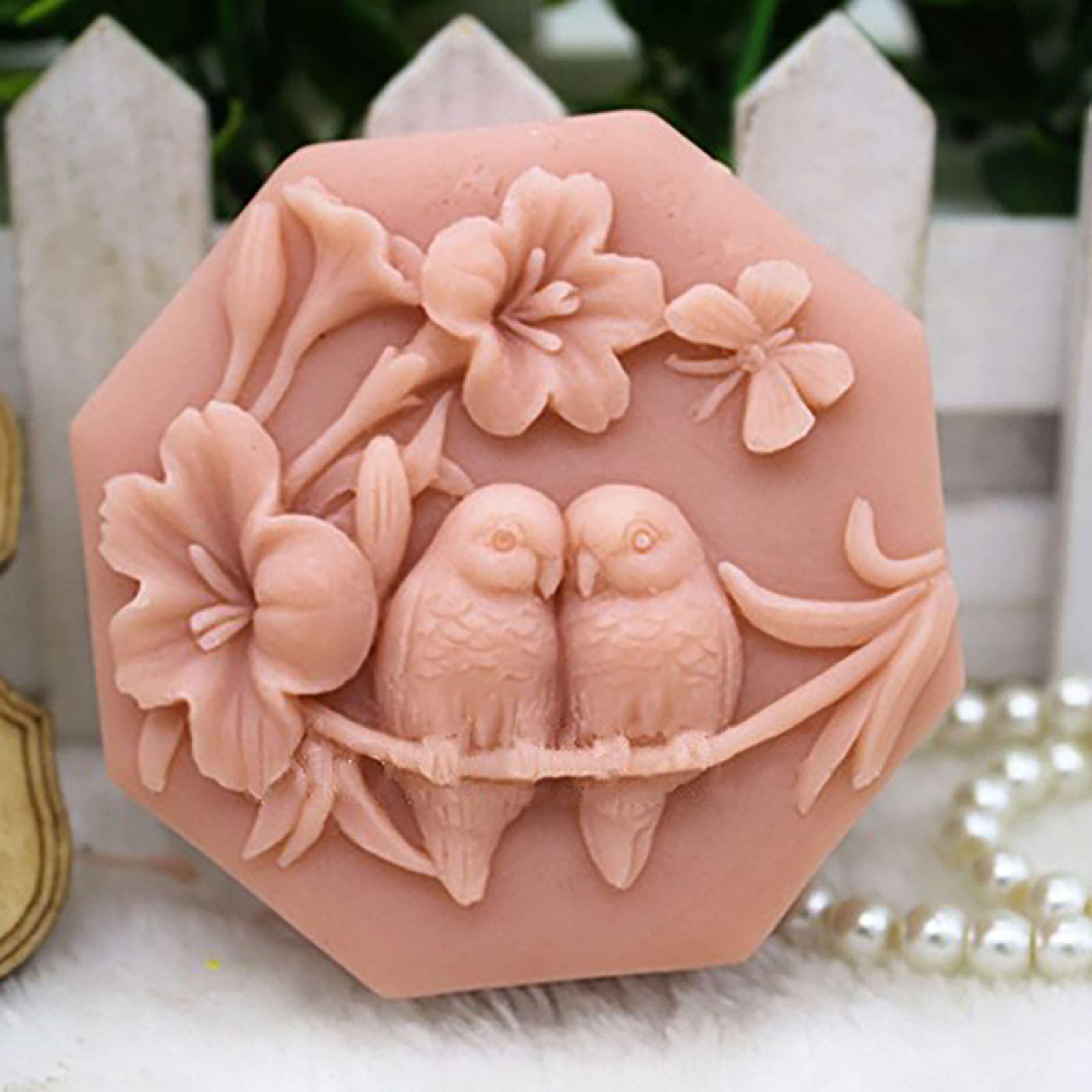 Premium Silicone Soap Molds for DIY Soap Making - 3D Flower Resin Molds for Handmade Crafts (Set of 6) - Perfect for Homemade Soaps, Candle Making, and Bath Bomb Molds