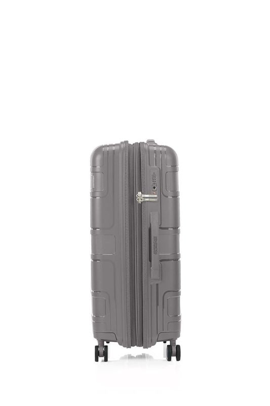 American Tourister Light Max 69cm Medium Spinner Suitcase - Mercury Grey | Carry-On Luggage for Travel, Business Trips & Weekend Getaways