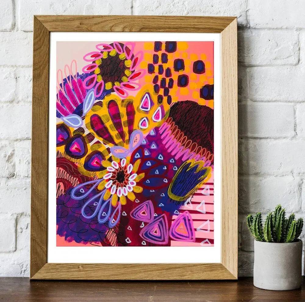 Big Banksia Modern Art Print - Australian Native Flower Wall Decor for Living Room, Bedroom & Office - Perfect for Home & Office Decor