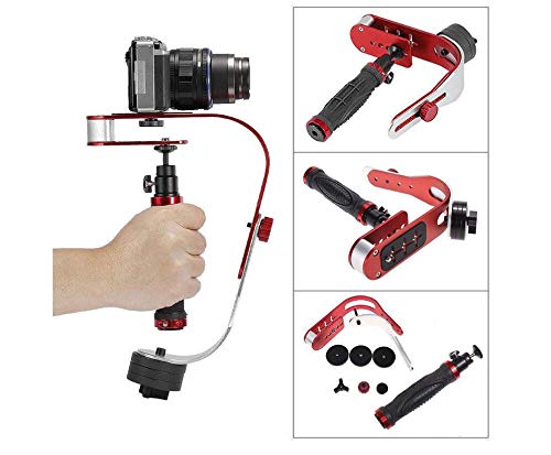 Professional 3-Axis Video Camera Stabilizer for GoPro, Smartphone, Canon & Nikon DSLR - Handheld Gimbal for Cameras up to 2.1lbs - Perfect for Vlogging, Travel Filming & Action Shots