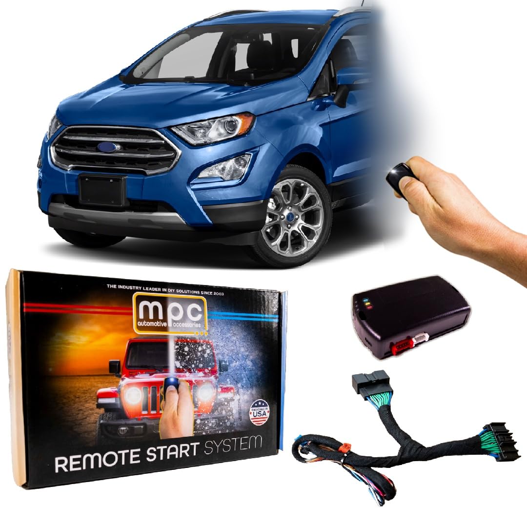 MPC Plug-n-Play Remote Start Kit for Ford EcoSport 2018-2020 | Push-to-Start System | Silent Lock-Unlock-Lock Activation | Preloaded Firmware | US Tech Support | Perfect for Cold Mornings & Secure Vehicle Access