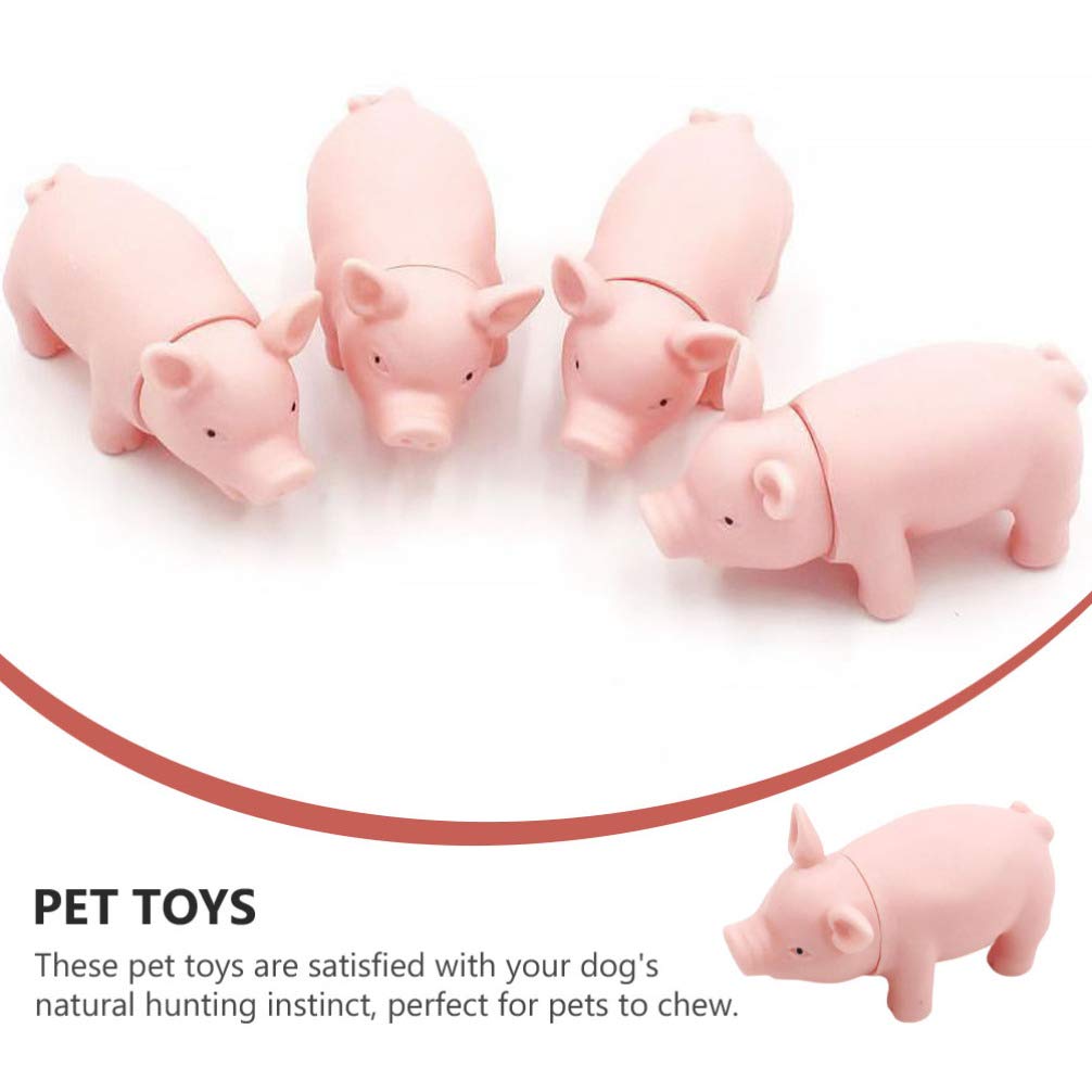 Balacoo 3-Piece Pig-Shaped Puppy Teething Toys - Squeaky Interactive Chew Toys for Small & Medium Dogs - Perfect for Teething Relief, Playtime & Training (Durable BPA-Free Rubber) - Great for Indoor Play, Outdoor Fetch & Puppy Training Sessions