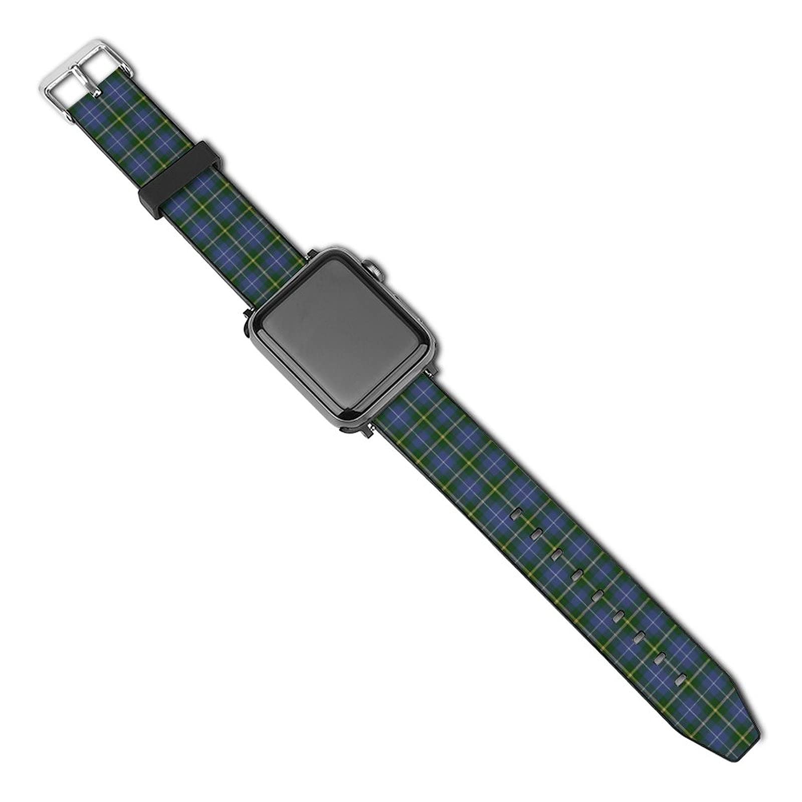 Nova Scotia Tartan Adjustable Smartwatch Bands for Apple Watch 42mm 44mm 40mm 38mm - Soft Silicone Replacement Strap Compatible with iWatch Series SE 6 5 4 3 2 1 - Unisex Design for Men & Women - Perfect for Workouts, Office Wear & Everyday Fashion