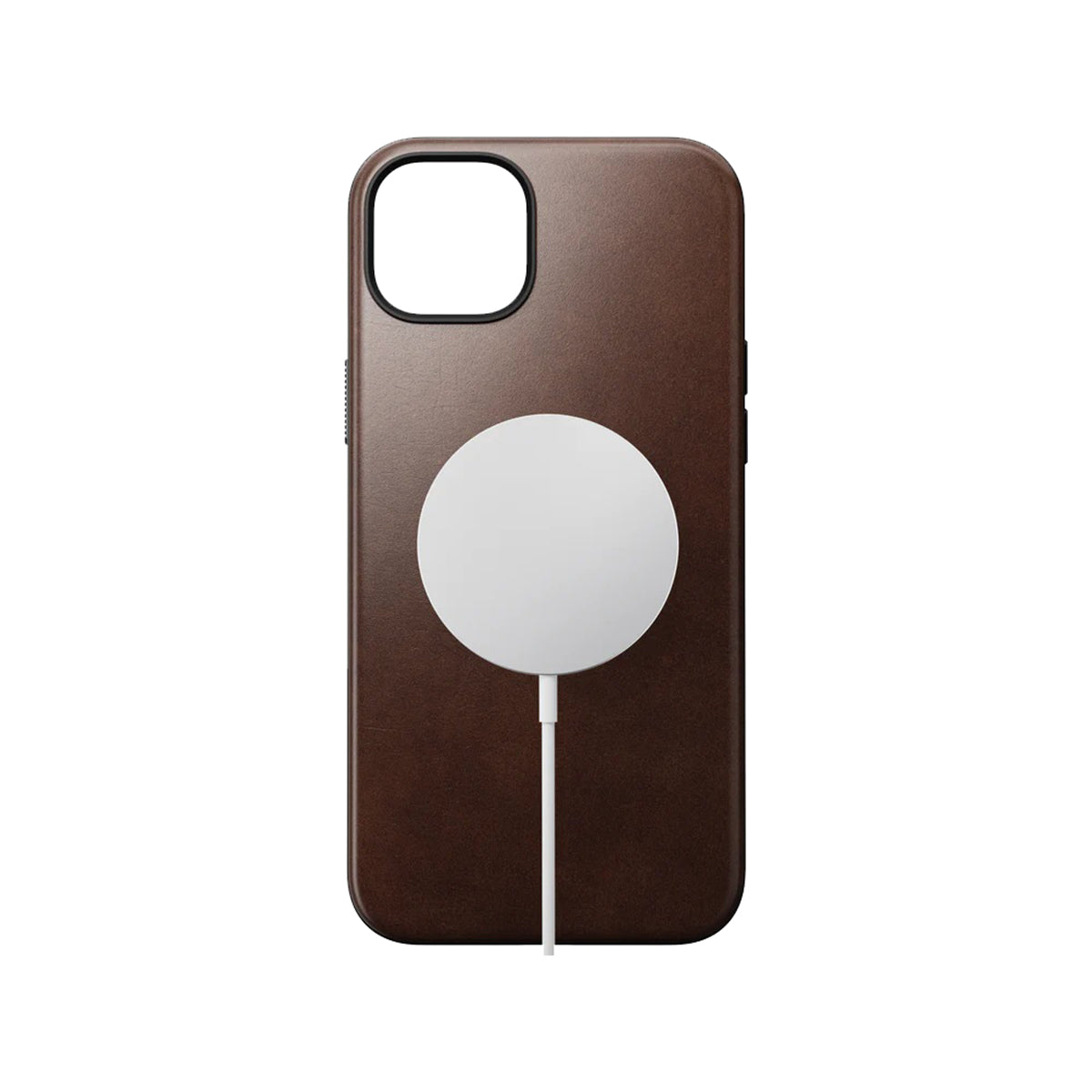 Premium Horween Leather iPhone 15 Plus Case - Genuine Brown Leather Phone Cover for Protection & Style | Perfect for Business Professionals & Daily Use