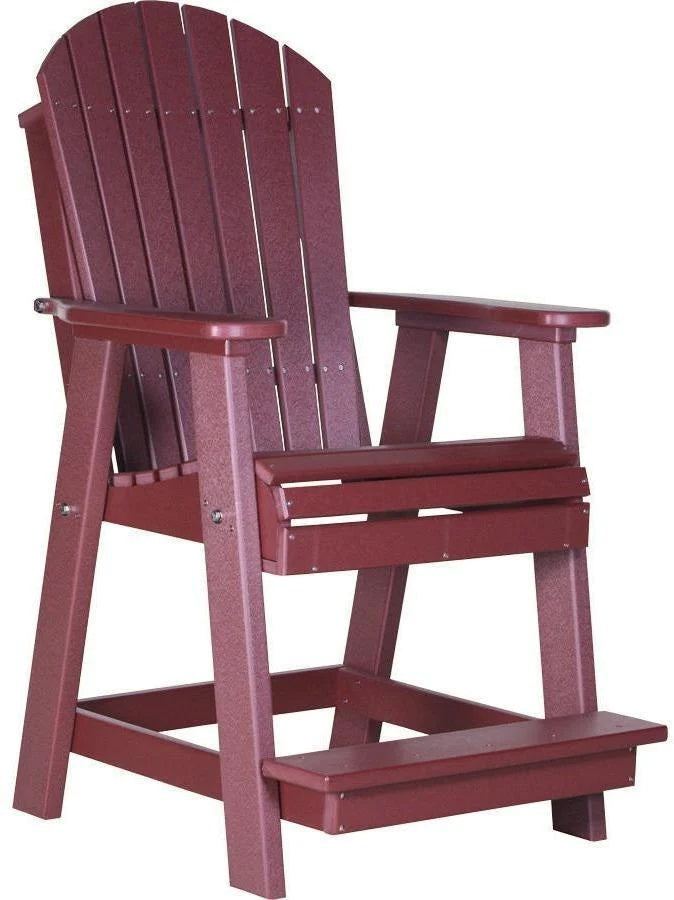 Luxcraft Recycled Plastic Counter Height Adirondack Chair Set - Outdoor Patio, Garden, Balcony Furniture for Relaxing & Entertaining