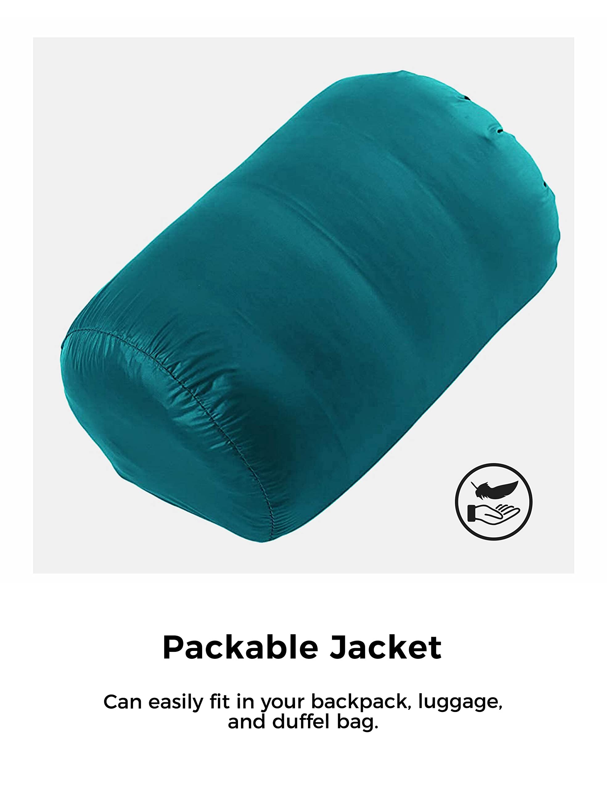 Wantdo Women's Lightweight Packable Down Jacket - Hooded Winter Puffer Coat for Outdoor Activities, Travel & Cold Weather