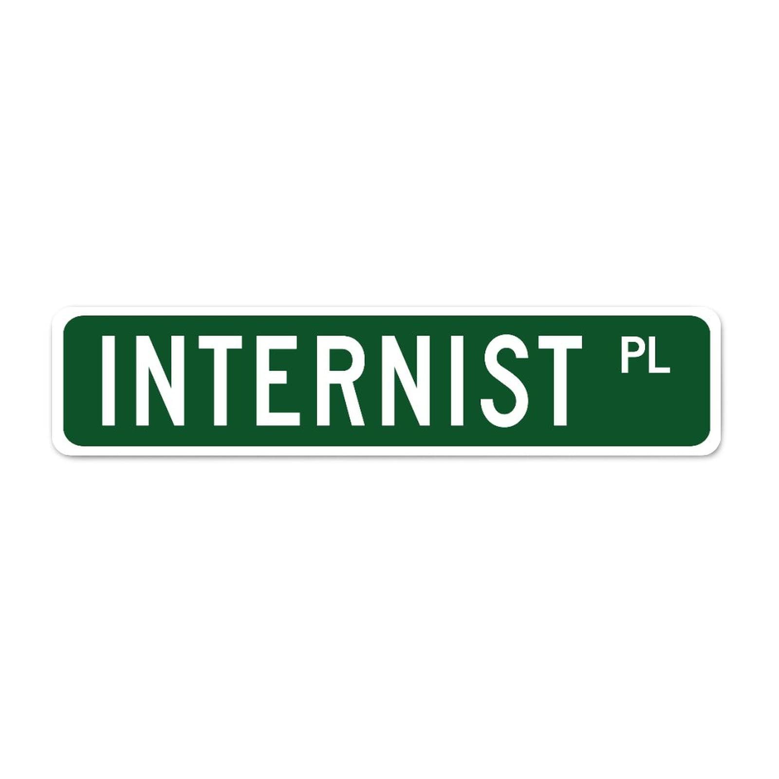 Custom Internist Metal Street Sign - Vintage Wall Decor for Home & Office