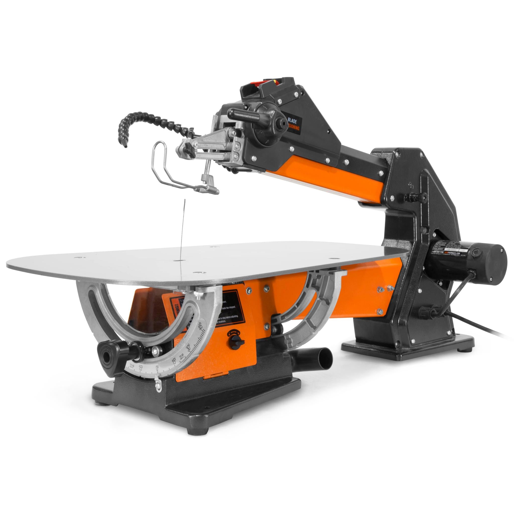 WEN LL2156 21-Inch 1.6-Amp Variable Speed Parallel Arm Scroll Saw with Extra Large Dual Bevel Steel Table - Perfect for Woodworking, Crafting, and DIY Projects