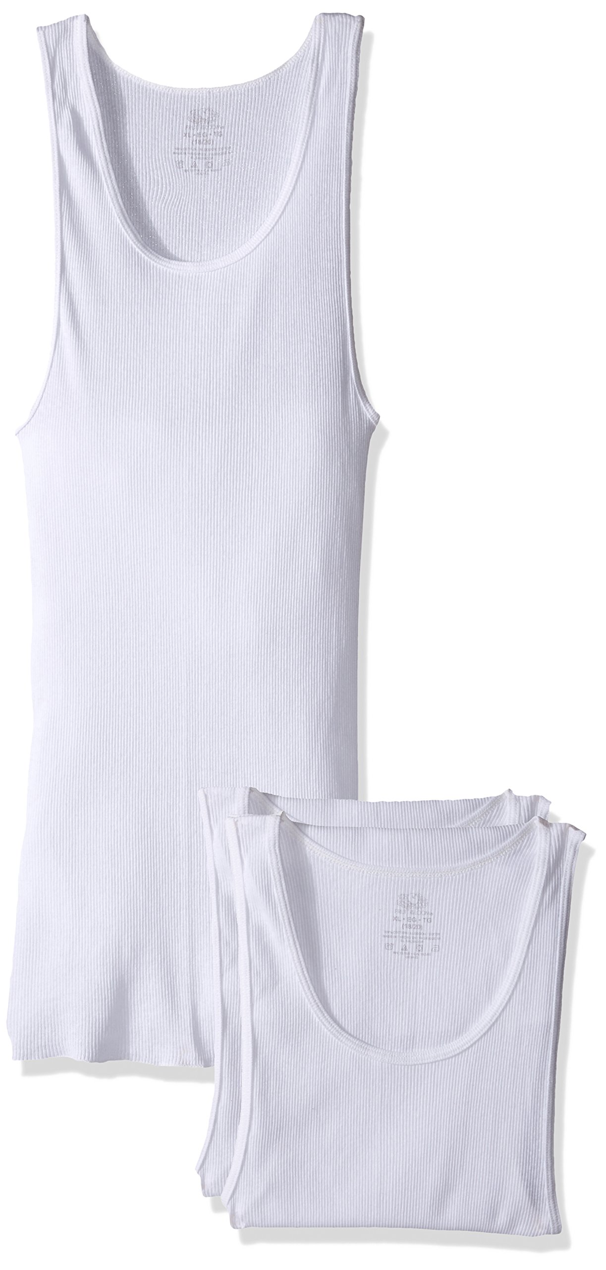 Fruit of the Loom Boys' Tank Top Undershirts 3-Pack - Soft Cotton Sleeveless A-Shirts for Kids, Toddler & Little Boys - Perfect for Summer, Playtime & Layering