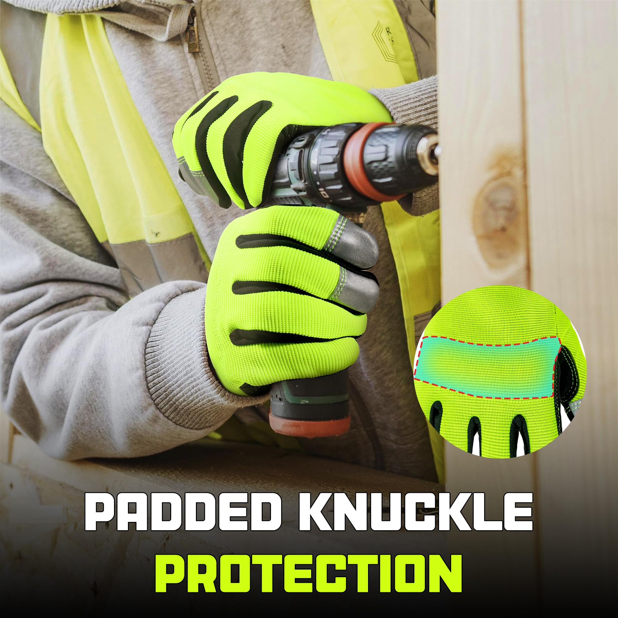 Handlandy Touch Screen Work Gloves - Flexible Mechanic Gloves for Men & Women | Yard Work & DIY Projects