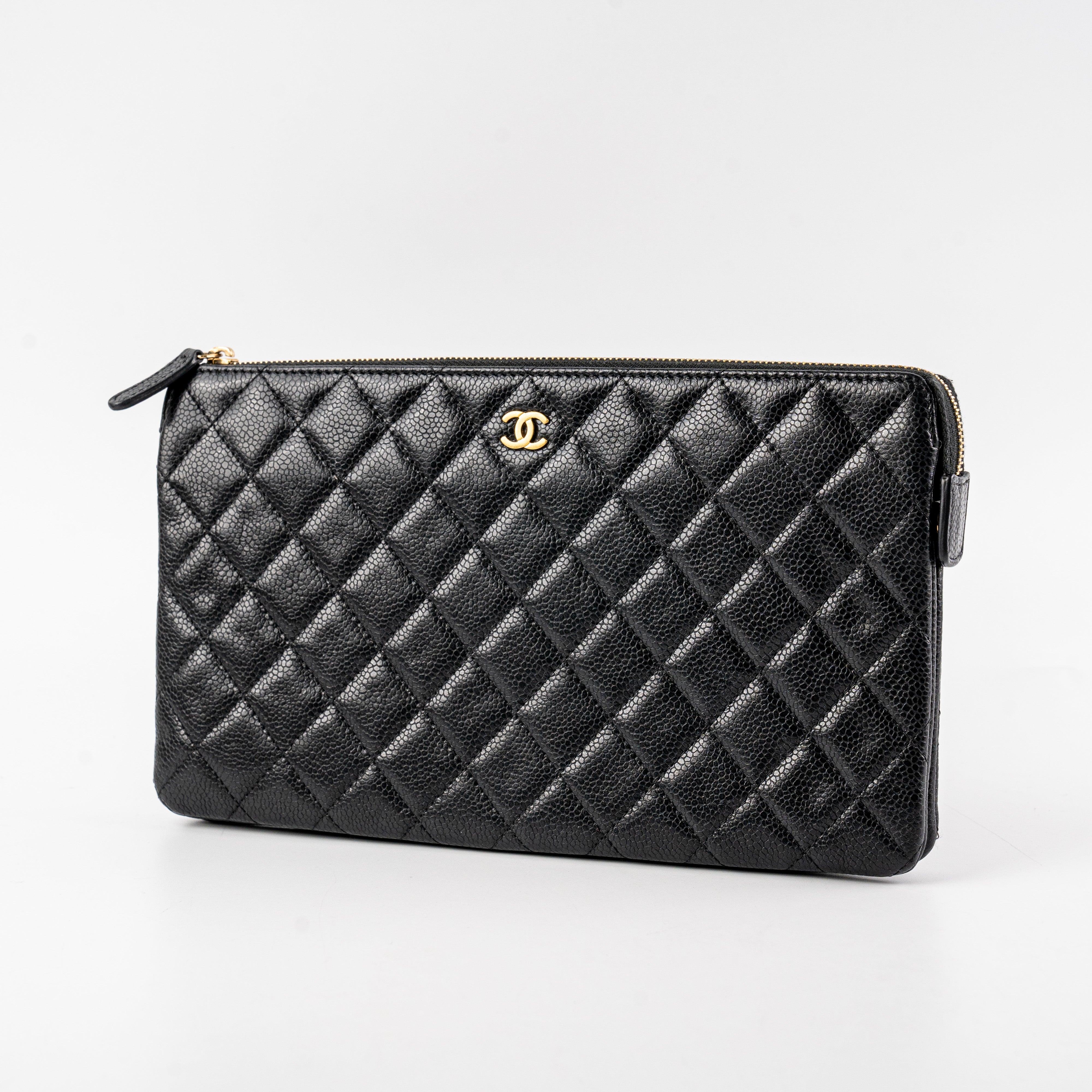 Chanel Quilted Caviar Leather Small Crossbody Clutch Bag - Black Luxury Designer Handbag for Women | Perfect for Evening Parties, Weddings & Special Occasions