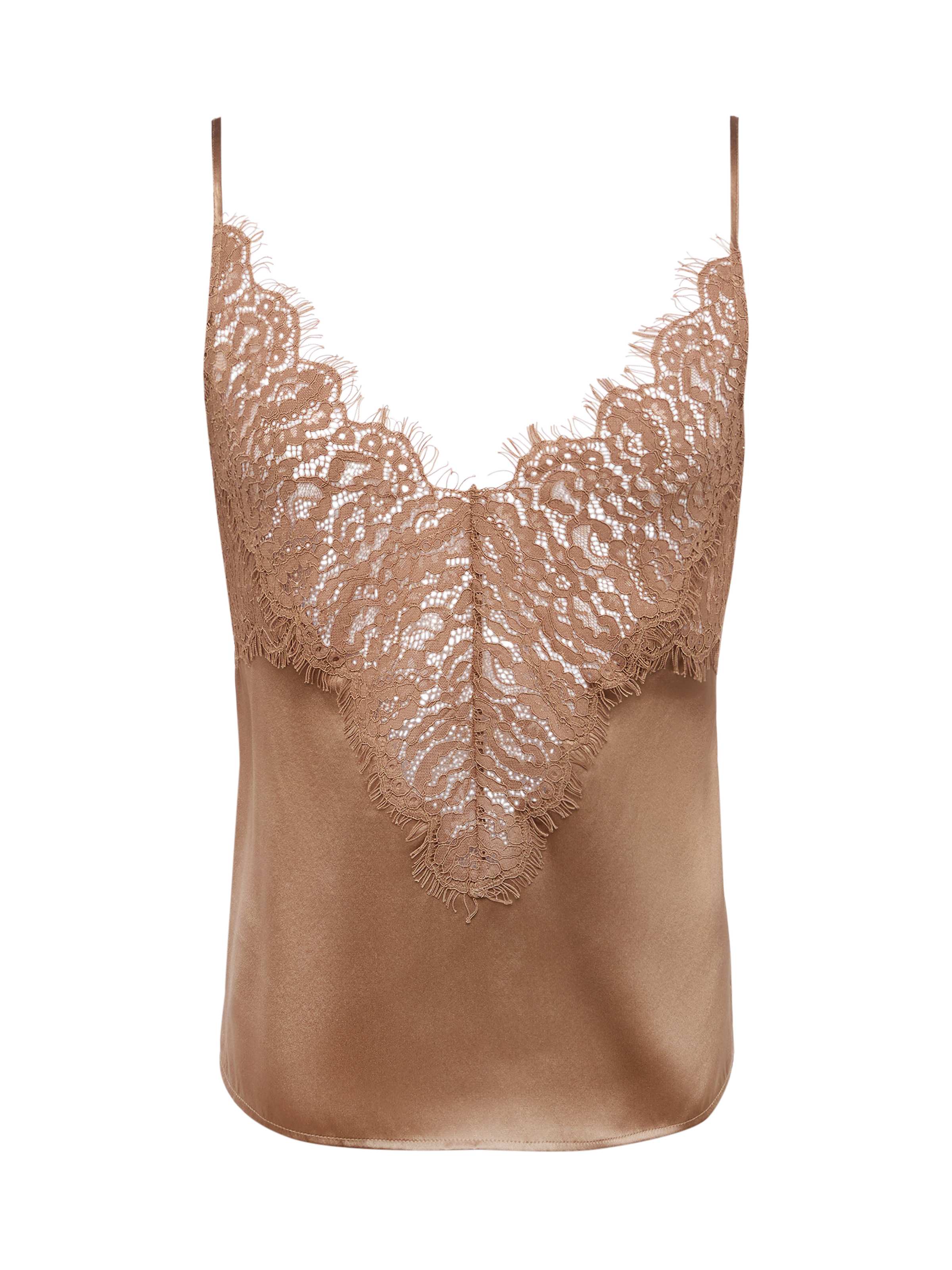 Elegant Priya Silk Lace Camisole Top - Women's Luxury Lingerie & Sleepwear for Date Night & Special Occasions