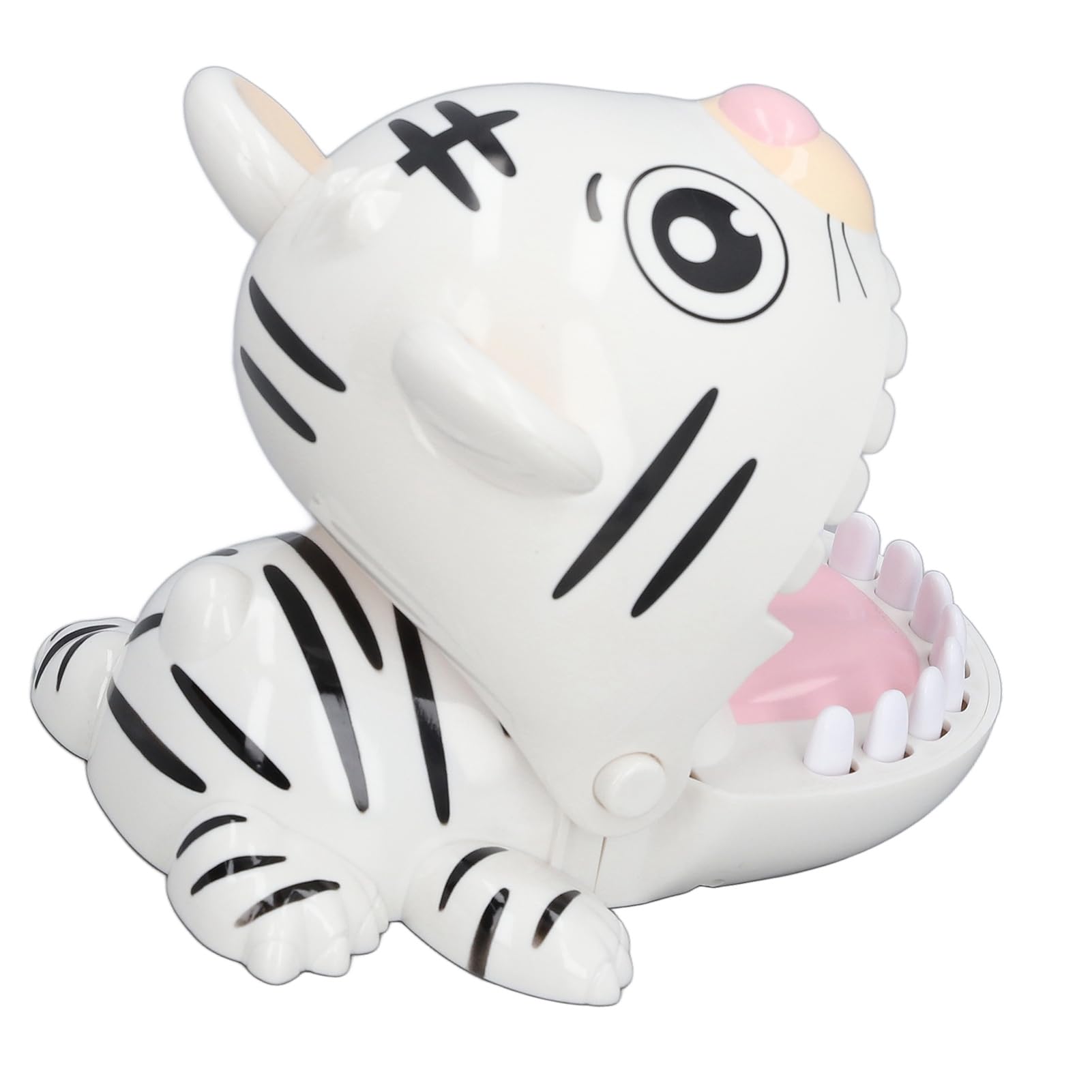 Interactive Cartoon Animal Dentist Teeth Toy with Rotating Wheel - Stress Relief & Anxiety Toy for Hand-Eye Coordination - Fun Biting Finger Toy for Kids (White) | Perfect for Sensory Play, Dental Education & Toddler Learning Activities