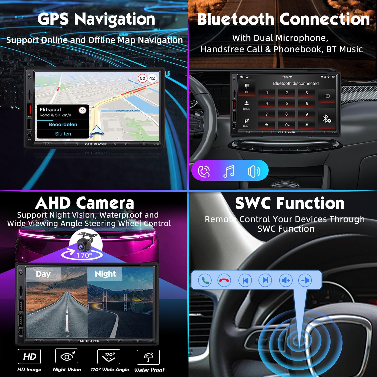 SEMAITU DAB Car Stereo with 7