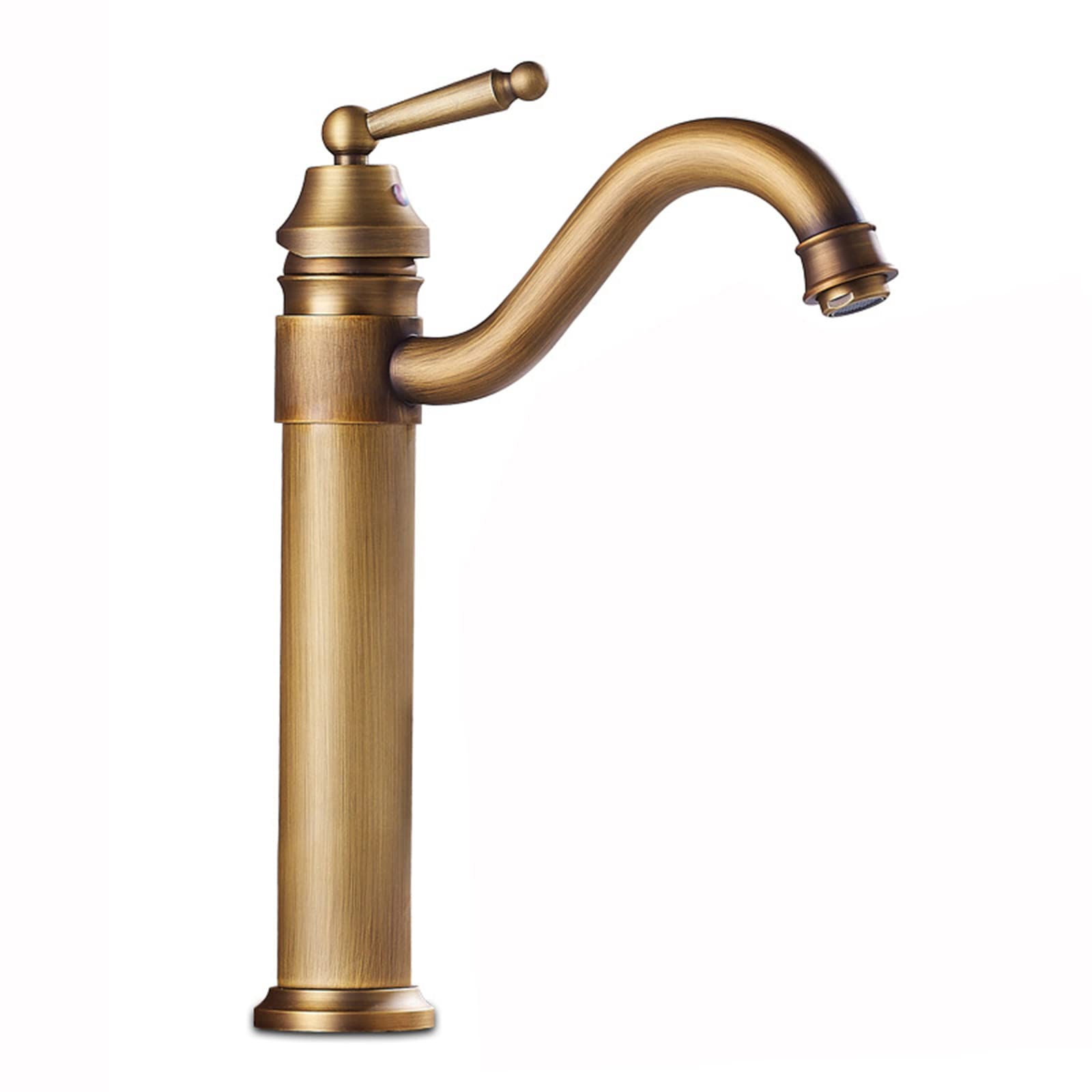 Antique Brass Single Handle Bathroom Sink Faucet - Vintage Style Basin Faucet for Bathroom Vanity, Perfect for Modern & Classic Home Decor - Ideal for Powder Rooms, Guest Baths & Master Bath Renovations