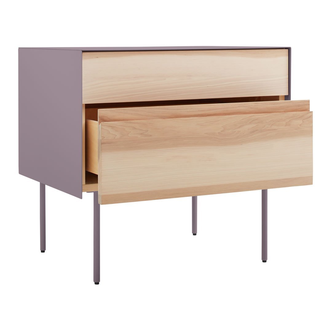 Modern Blu Dot Clad Nightstand - Stylish Bedside Table with Storage for Bedroom, Living Room & Guest Room - Perfect for Small Spaces & Apartment Decor