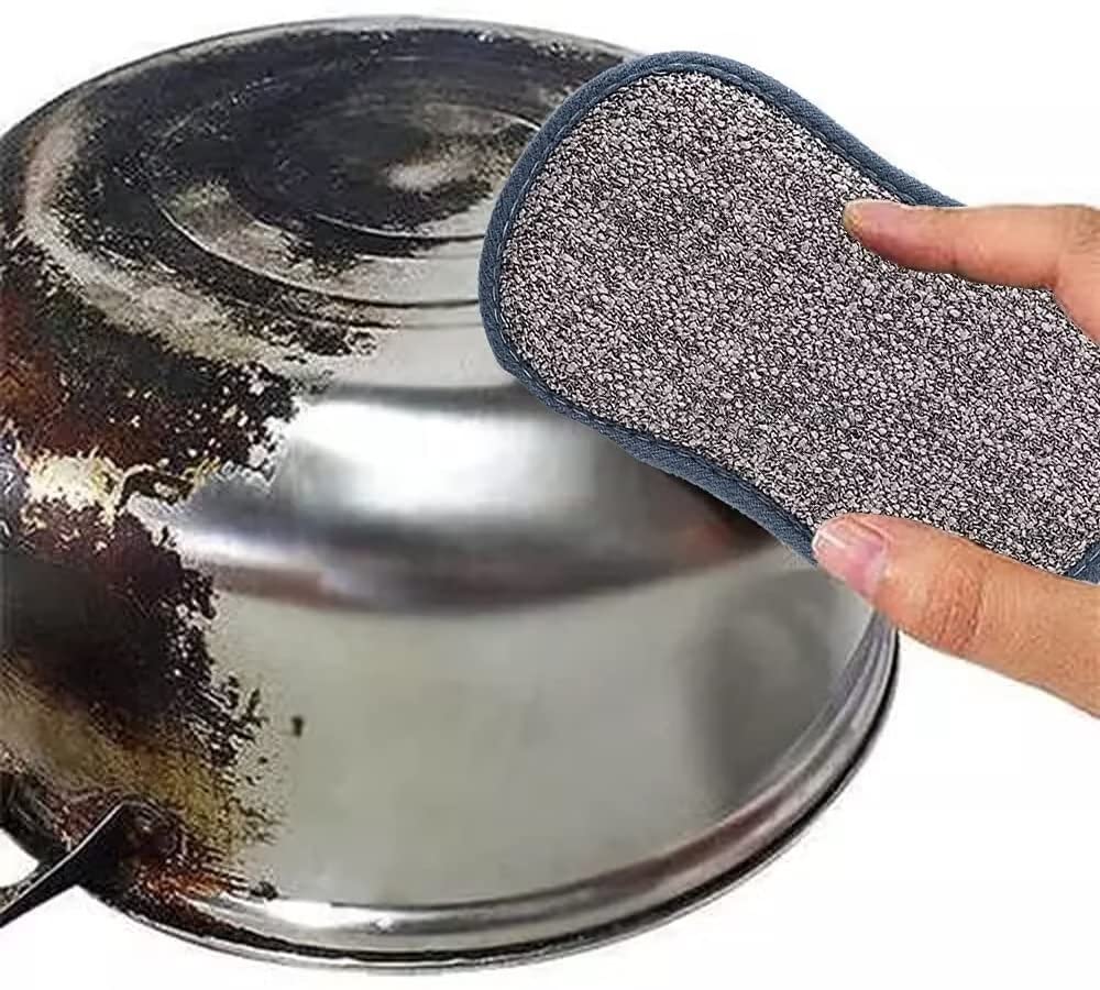 12-Pack Heavy Duty Kitchen Sponges - Double Sided Non-Scratch Microfiber Sponge for Scrubbing Dishes, Pots & Pans | Reusable & Durable for Effortless Cleaning | Perfect for Daily Kitchen Use, Dishwashing & Cookware Maintenance