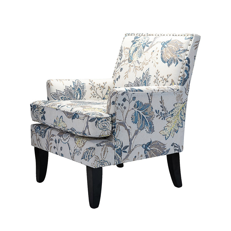 Bradley Armchair - Modern Accent Chair for Living Room, Bedroom & Office - Comfortable Upholstered Lounge Chair with Sturdy Wooden Legs - Perfect for Relaxing, Reading & Decorating Your Home