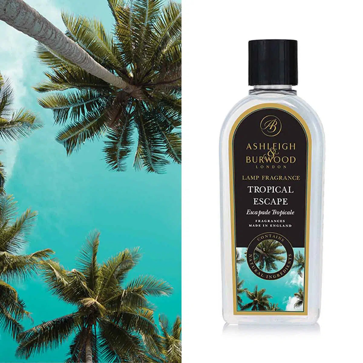Ashleigh & Burwood Tropical Escape Scented Lamp Oil 500ml - Aromatherapy for Home, Office & Relaxation Spaces