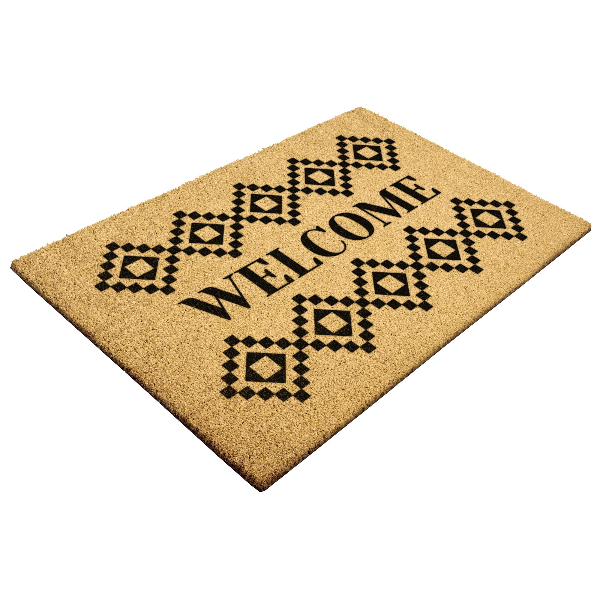 Southwestern Welcome Mat - Heavy Duty Coir Bristle Doormat for Front Door, Outdoor & Indoor Use - Non-Slip Entryway Rug for Home, Porch, Patio & Office