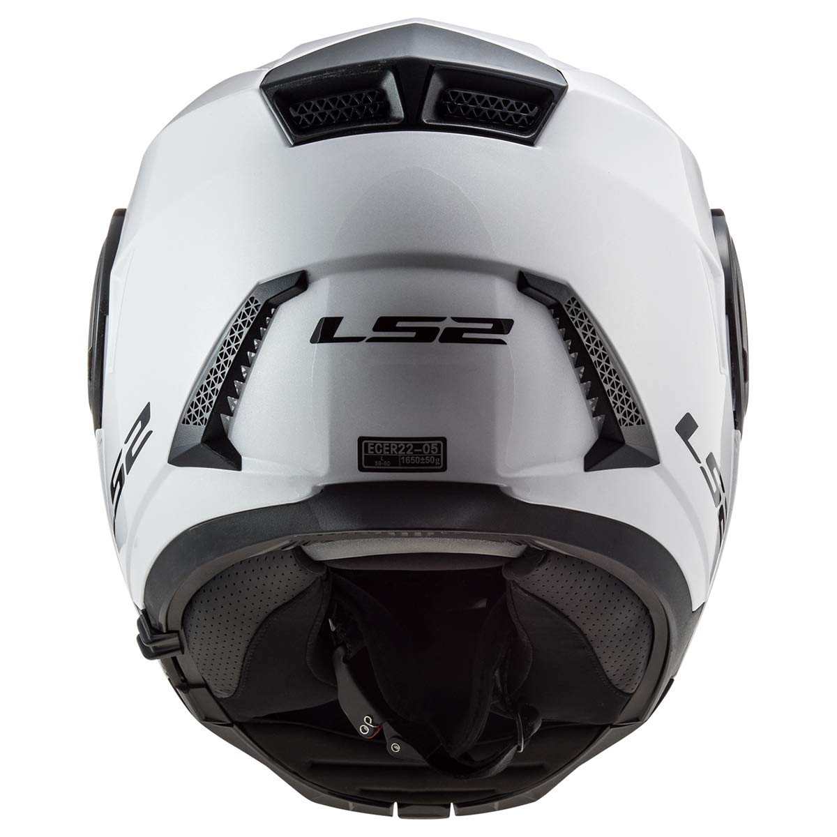 LS2 Helmets Horizon Modular Motorcycle Helmet with Sun Shield - Gloss White (Small) - Comfortable & Safe for Commuting, Touring & Adventure Riding