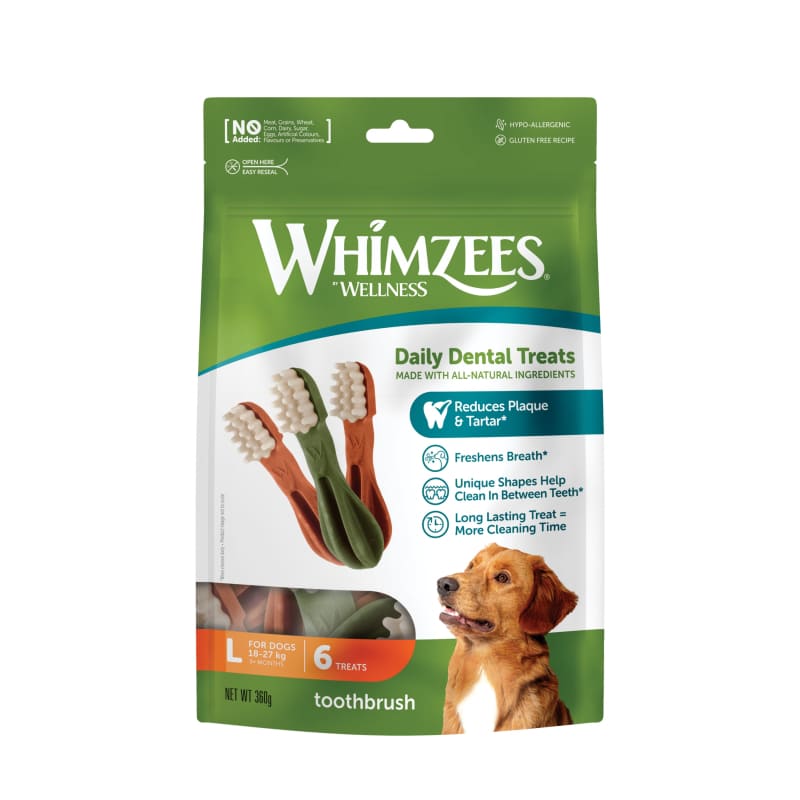 Whimzees Natural Dental Dog Treats - Healthy Teeth Chews for Small, Medium & Large Breeds (5 Sizes, 360g) - Perfect for Daily Oral Care & Training Rewards