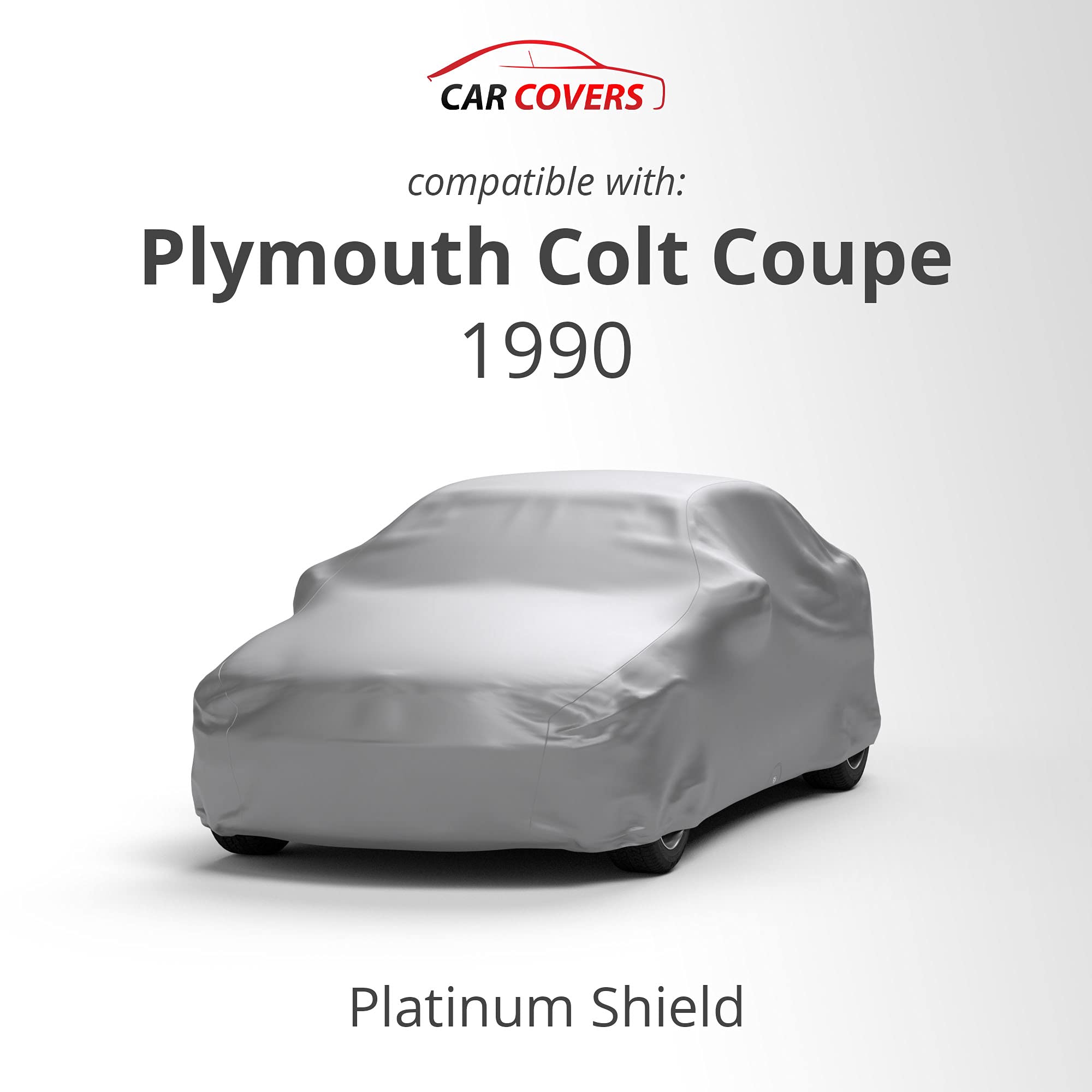 1990 Plymouth Colt Coupe Weatherproof Car Cover - Waterproof, UV Resistant & Snow Protection with Fleece Lining - Includes Cable Lock, Storage Bag & Wind Straps - Perfect for Outdoor Parking, Garage Storage & Winter Protection