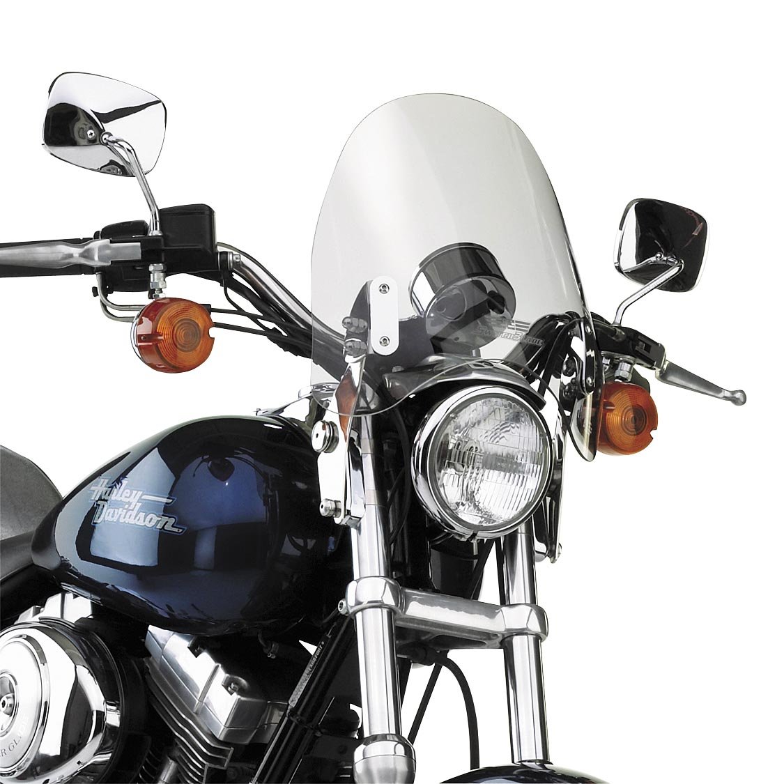 National Cycle Switchblade Clear Deflector Windshield for 1988-2014 Harley-Davidson FLSTC Heritage Softail - Reduce Wind Buffeting for Comfortable Long Rides