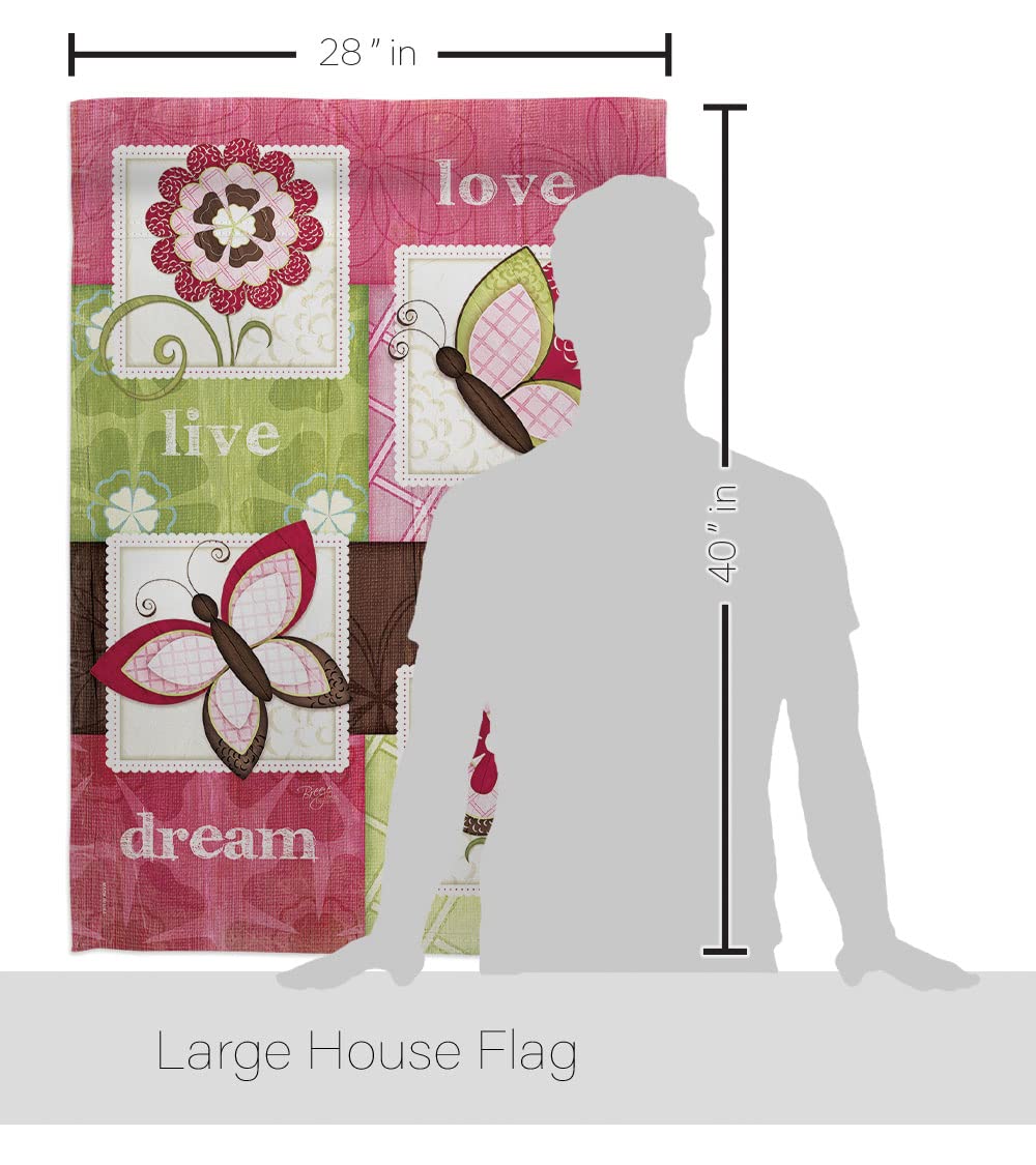 Butterfly Floral House Flag Set 28