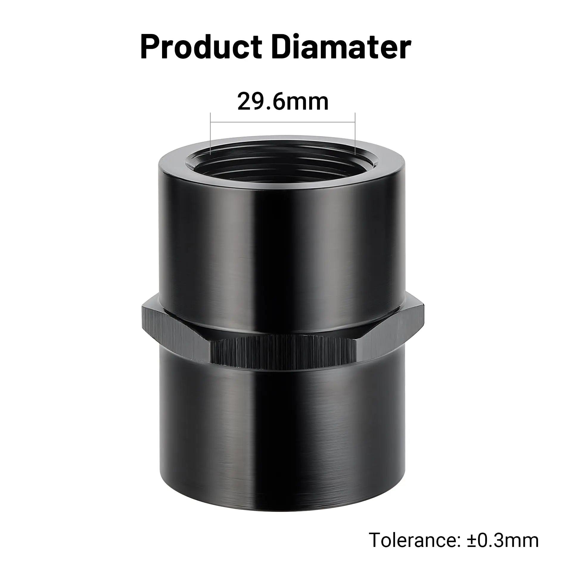 EVIL ENERGY NPT Female to NPT Female Straight Adapter - Black Aluminum Fuel/Oil/Air Fitting for Automotive, Hydraulic & Industrial Applications